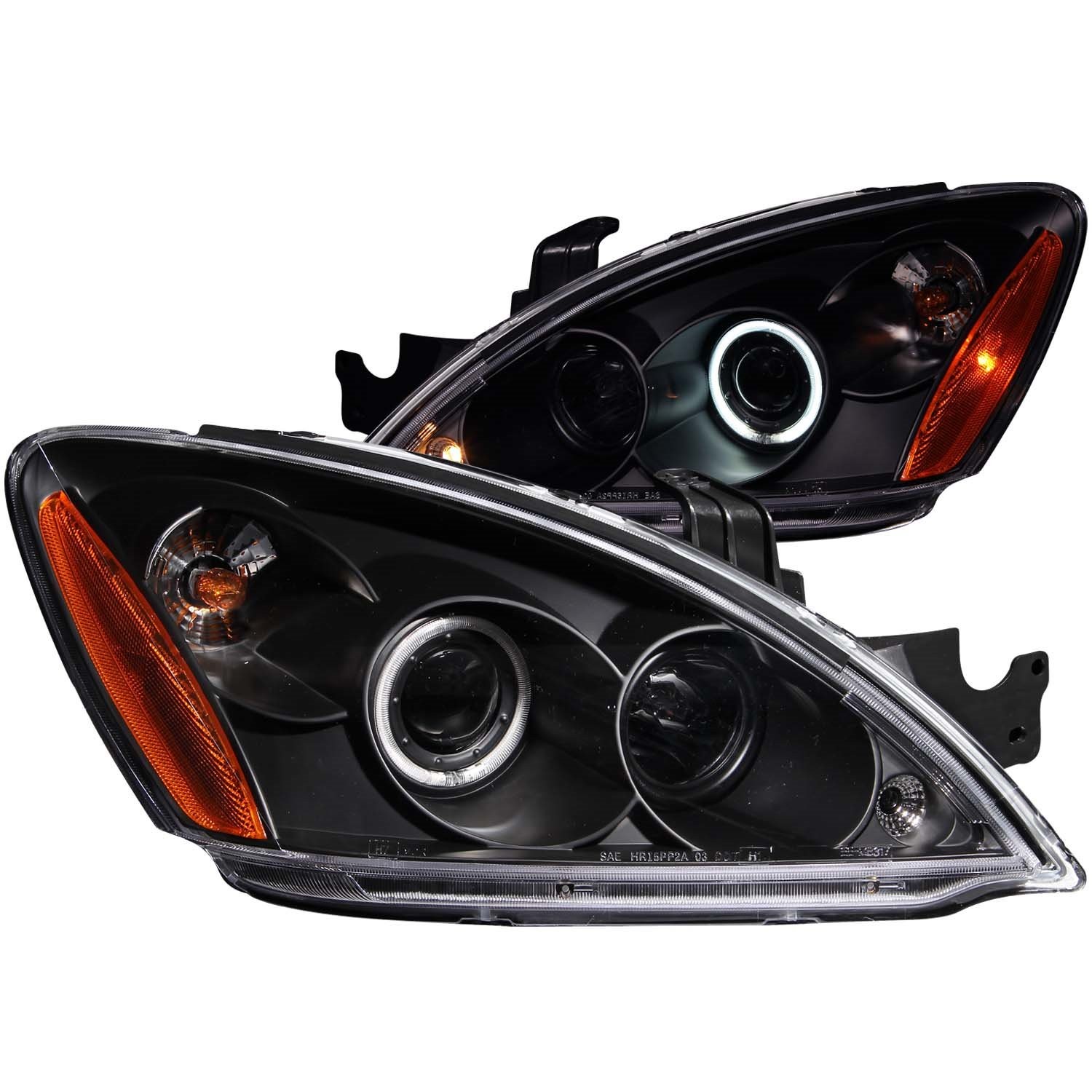Anzo 121102 Black Housing Headlights 2004-2006 Mitsubishi Lancer
