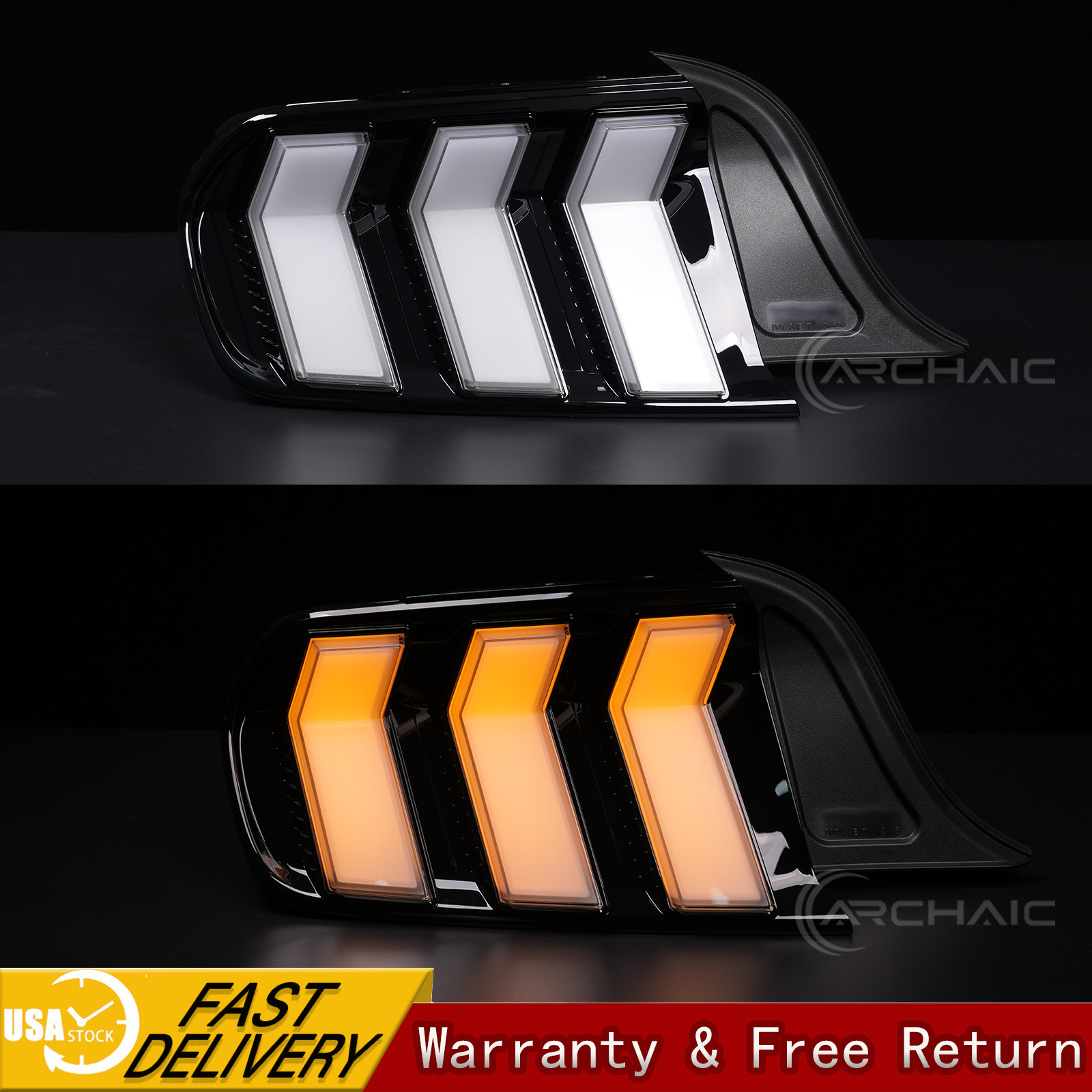 RGB LED Tail Lights For 2015-2023 Ford Mustang S550 Rear Brake Lamps w/Animation