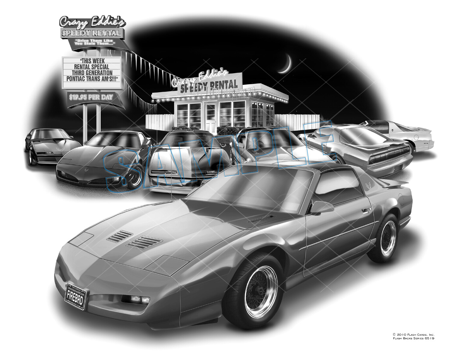 PONTIAC FIREBIRD TRANS AM 1991 MUSCLE CAR ART PRINT #6519 **FREE USA SHIPPING**