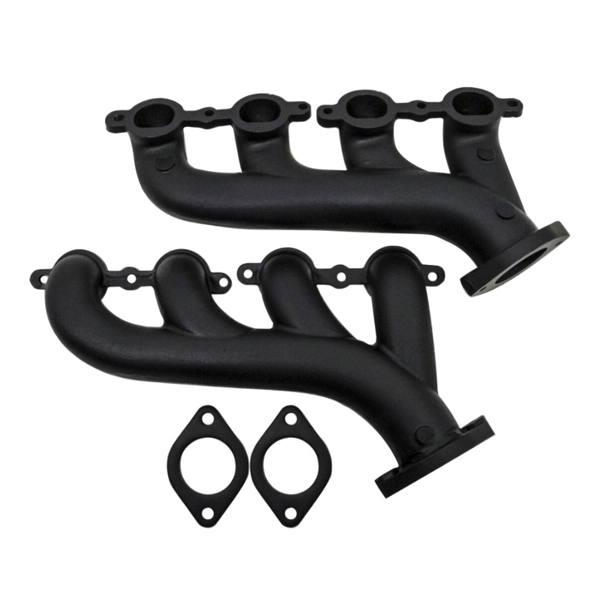 Cast Iron Exhaust Manifolds 02-12 for chevy Ls Based - Ceramic Black