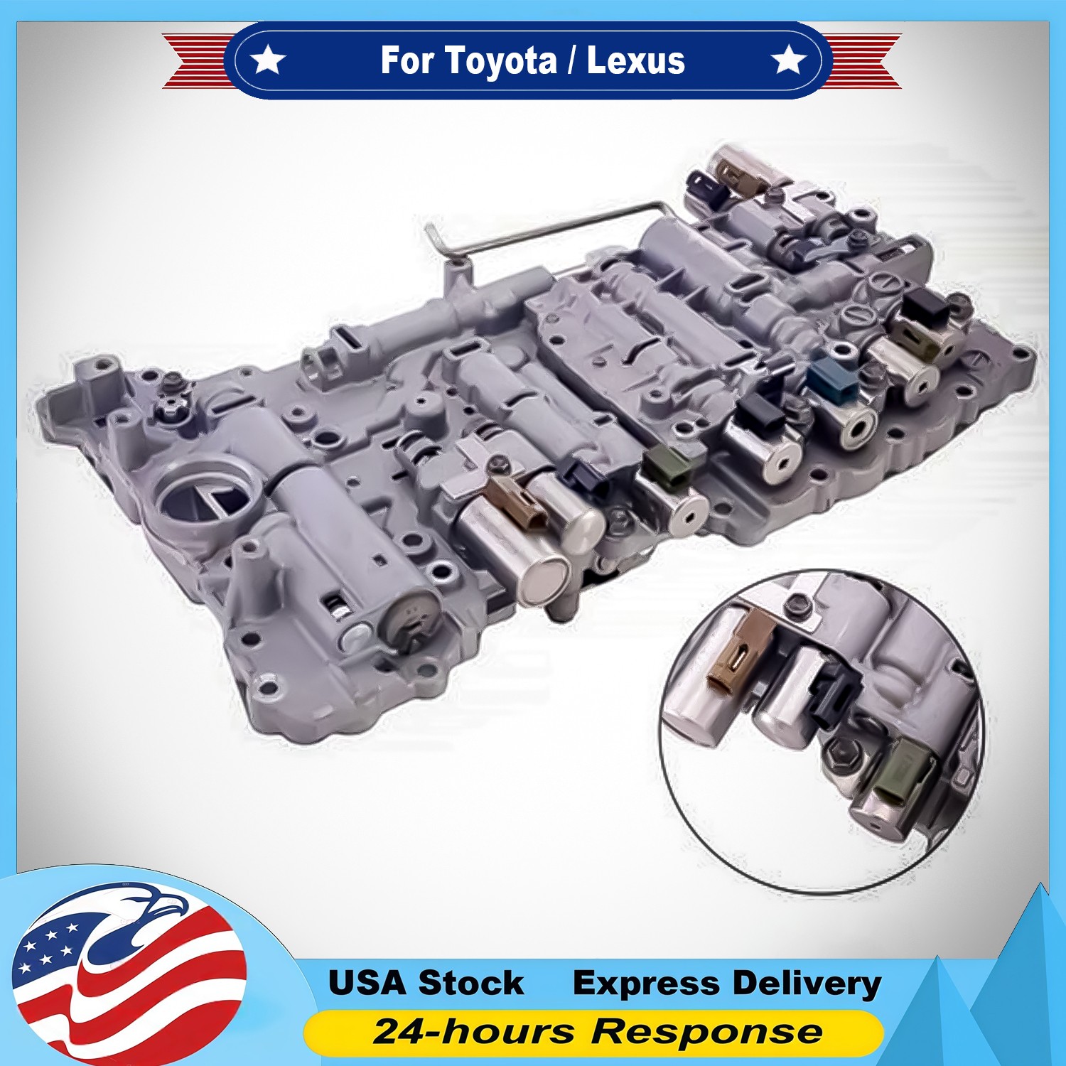 Transmission Valve Body w/ 9 Solenoids A760 A760E A760F Fit Lexus IS350 GX460 US Transmission Valve Body w/ 9 Solenoids A760 A760E A760F Fit Lexus IS350 GX460 US