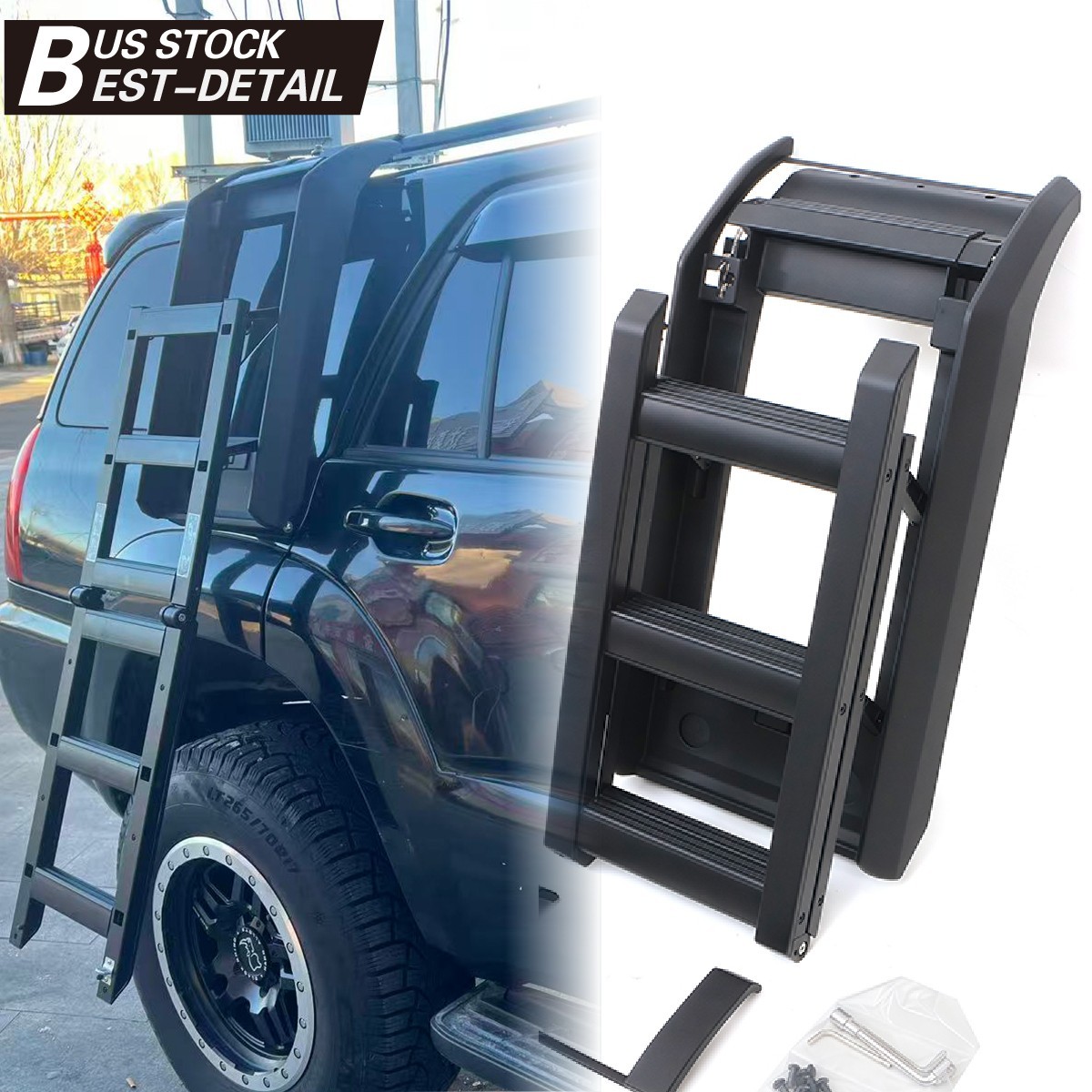Side Roof Foldable Liftable Ladder for 2002-2009 TOYOTA 4RUNNER  Aluminum