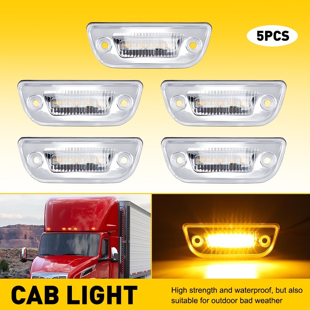5x Amber Light LED Roof Cab Markers For Peterbilt 579 &Kenworth T680 T770 T880 5x Amber Light LED Roof Cab Markers For Peterbilt 579 &Kenworth T680 T770 T880