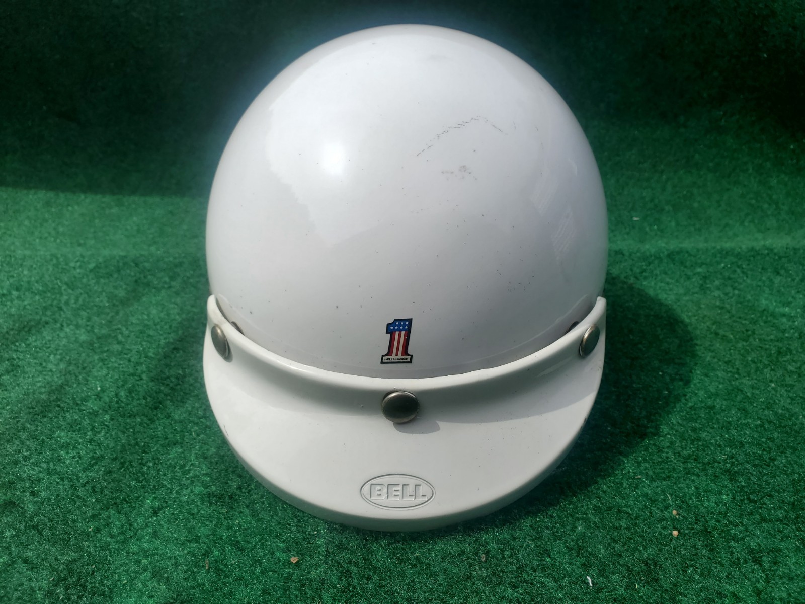 Vintage Harley Davidson Motorcycle Helmet Shorty Bell Mchal Buco AMF G2U Vintage Harley Davidson Motorcycle Helmet Shorty Bell Mchal Buco AMF G2U