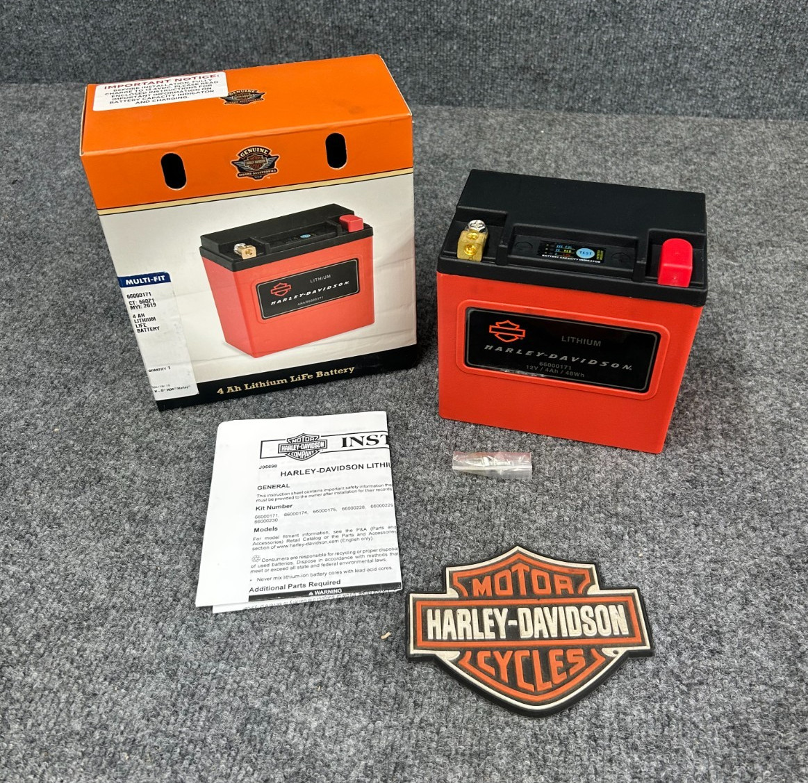 OEM HARLEY-DAVIDSON 2004+ XL 4 AH LITHIUM BATTERY 66000171 OEM HARLEY-DAVIDSON 2004+ XL 4 AH LITHIUM BATTERY 66000171