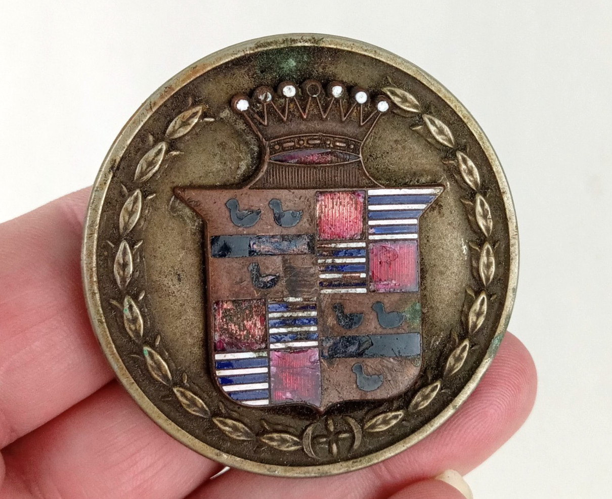 Original 1920's OEM CADILLAC Radiator Grille Logo Badge Emblem 1920-1925 Original 1920's OEM CADILLAC Radiator Grille Logo Badge Emblem 1920-1925