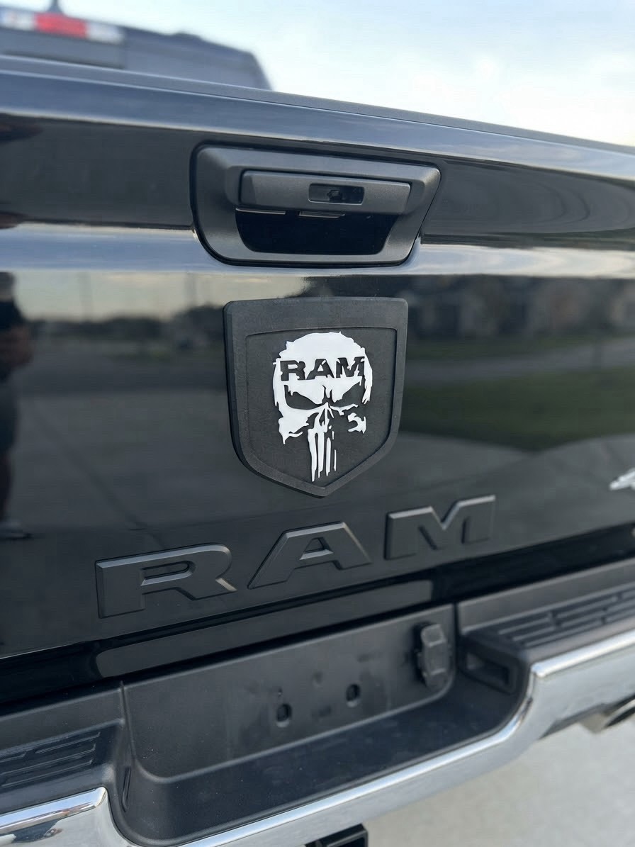 3d Printed Ram 1500 Punisher Emblem. 3d Printed Ram 1500 Punisher Emblem.