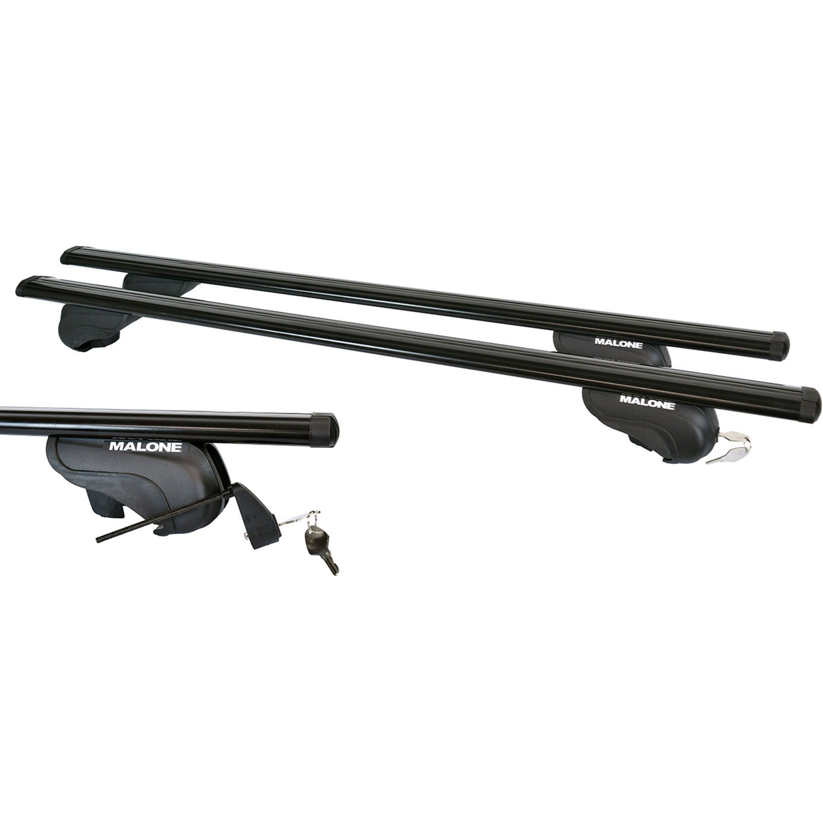MALONE AUTO RACKS AirFlow2 Aluminum Aero Cross 50in Black Rail System (MPG226)