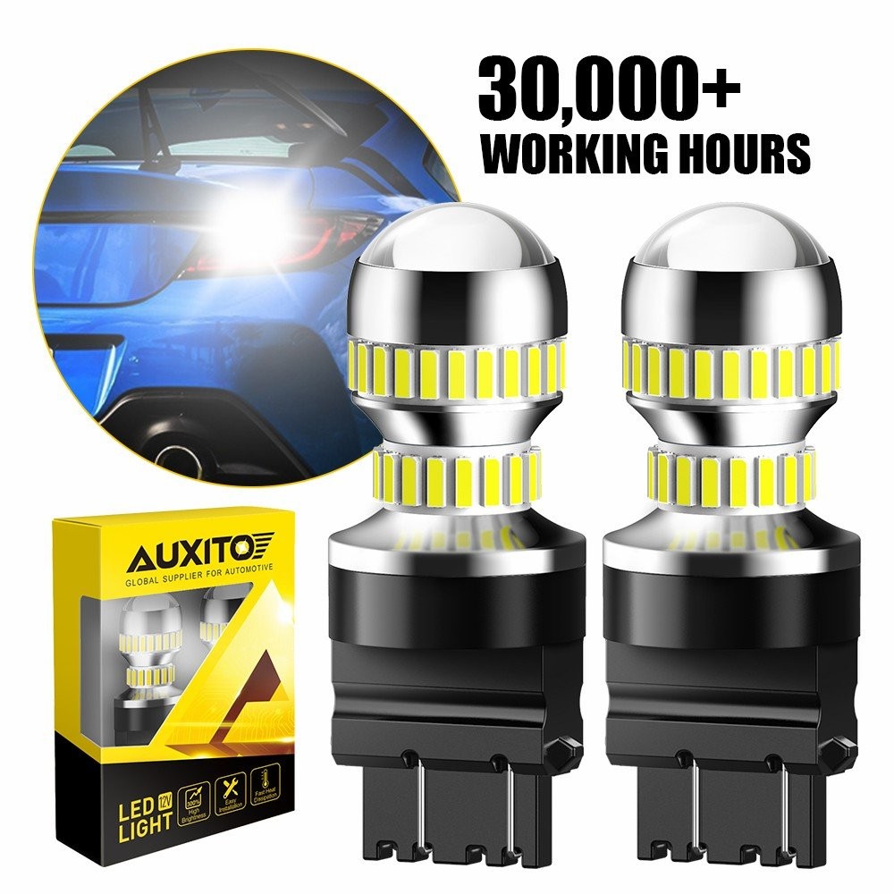 AUXITO 3156 3157 4157 LED Backup Reverse Light Bulbs 6500K Xenon White Bright A+