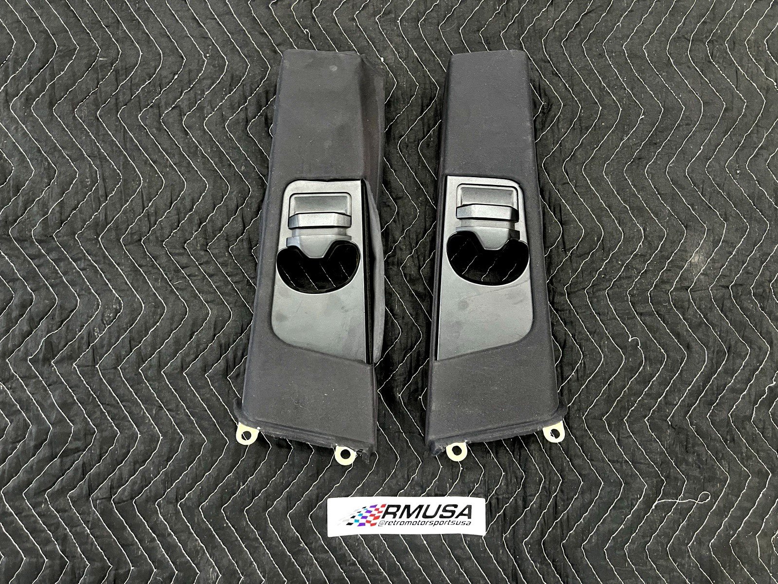 BMW E46 M3 Coupe B Pillars Trims Cover Black 330ci 325ci 328ci