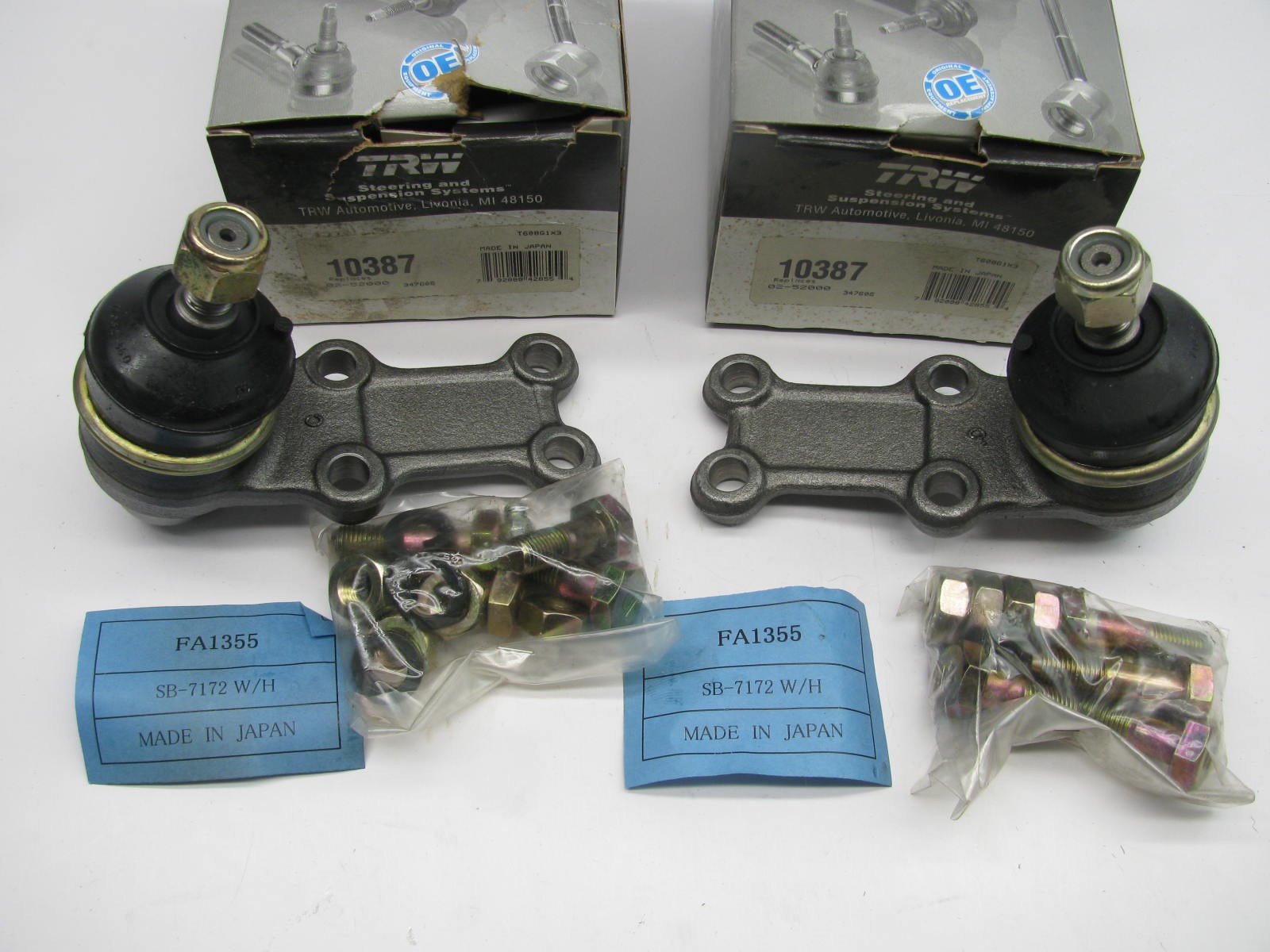 (2) Genuine TRW 555 Front Lower Ball Joints For 1983-1989 Mitsubishi Starion