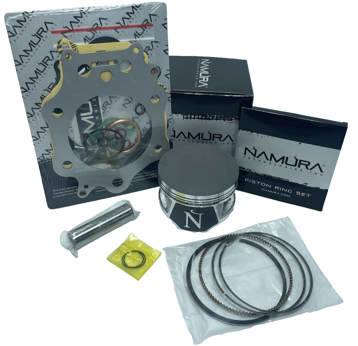 NAMURA Top End Rebuild Kit, Standard Piston, Gasket Set 98-04 Honda 450 Foreman