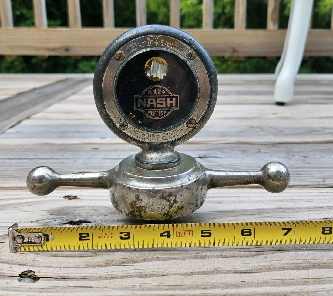 1920's NASH Motometer Temp Heat Gauge Radiator Cap Hood Ornament Mascot 1920's NASH Motometer Temp Heat Gauge Radiator Cap Hood Ornament Mascot