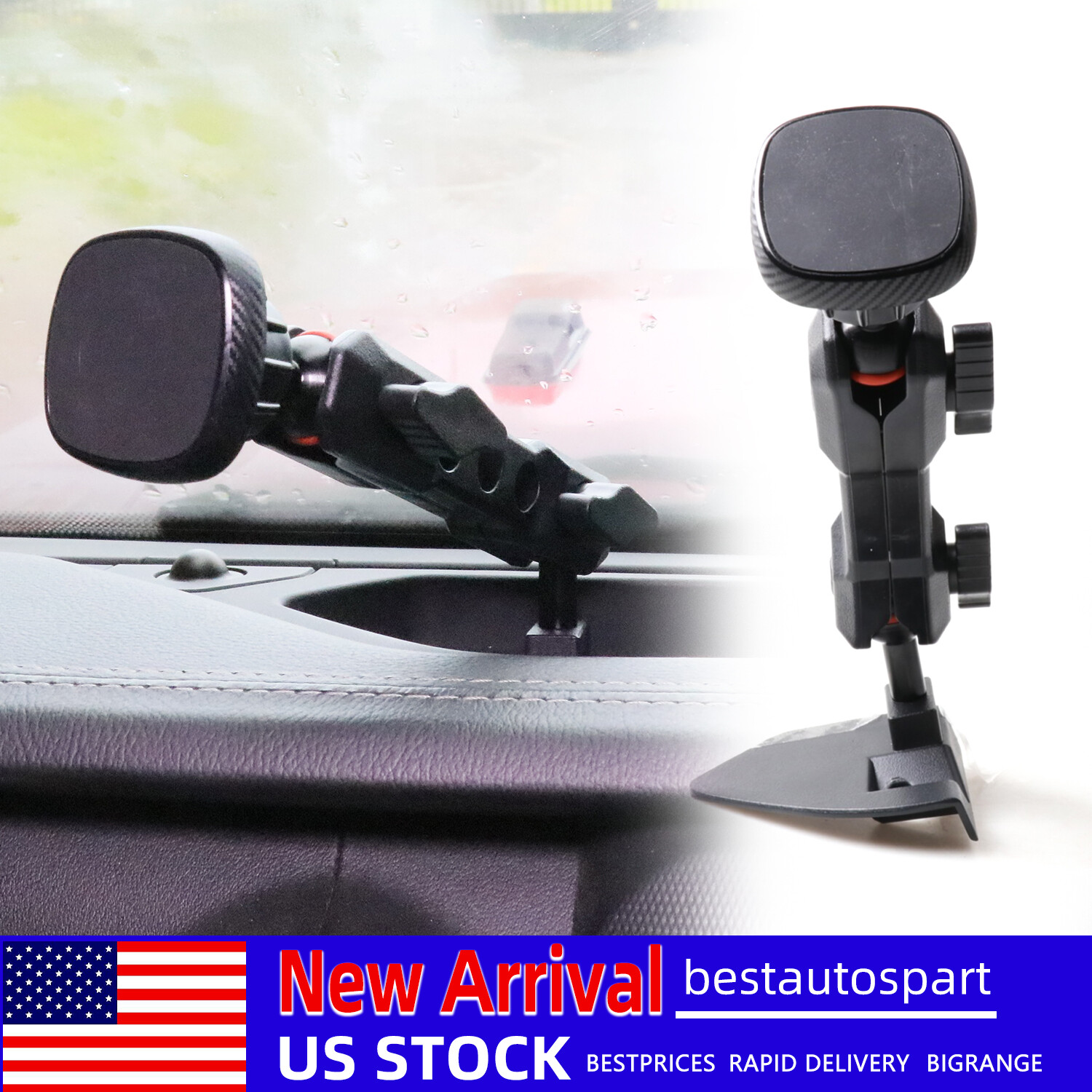 For 2018+ Jeep Wrangler JL 2/4Door Adjustable Cell Phone Mount Holder Magnetic
