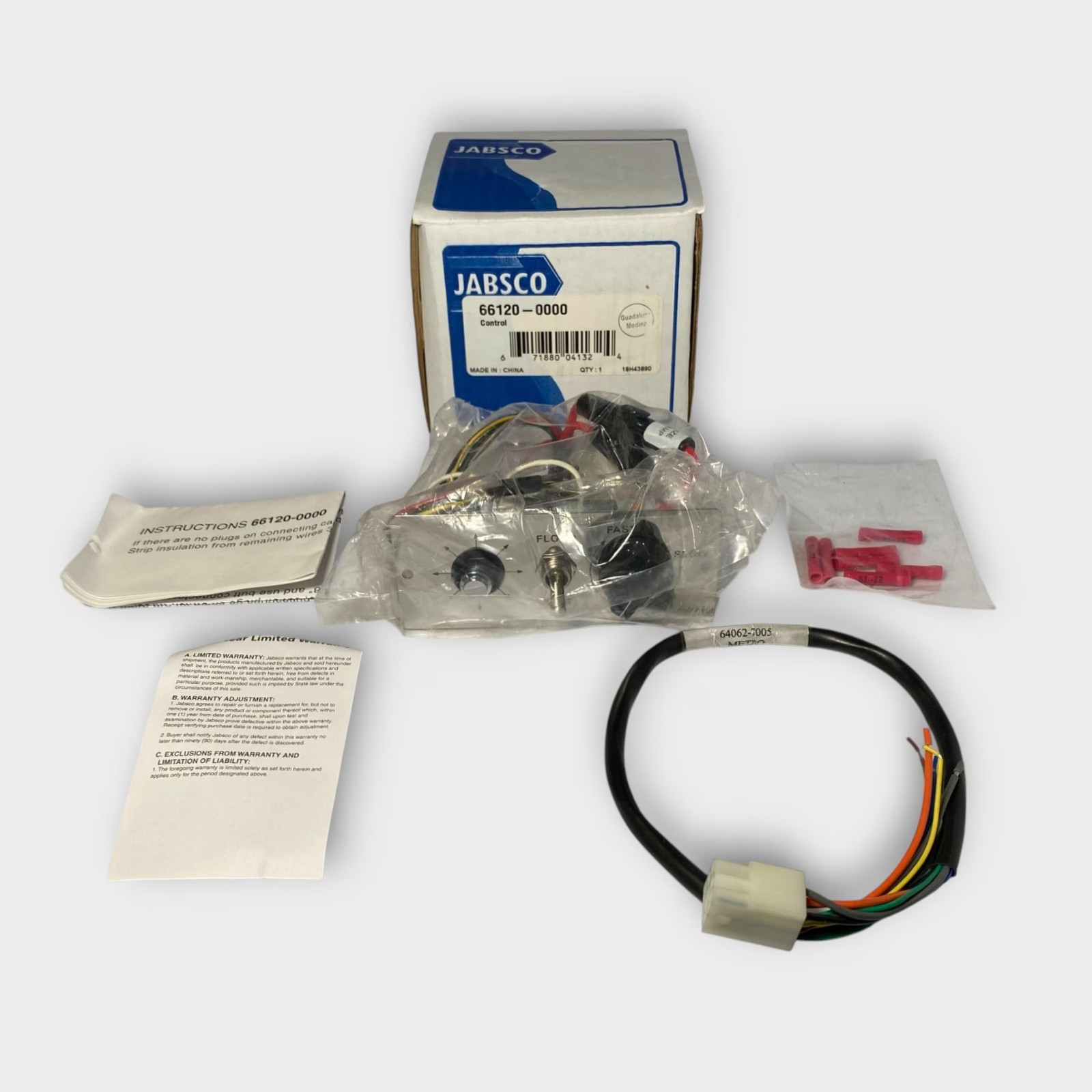 Jabsco 66120-0000 Searchlight Dual Station Control Switch f/ 135SL 155SL 255SL