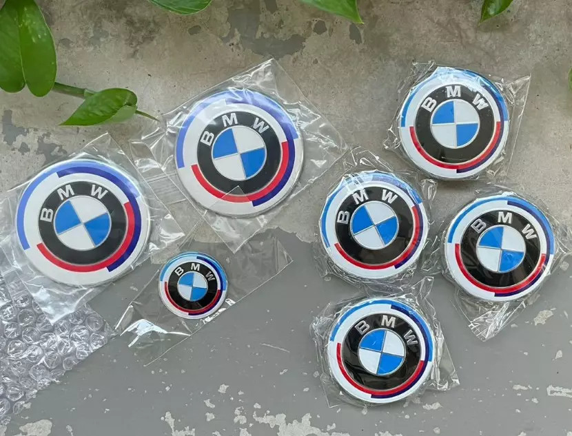 7Pcs 50th Anniversary Emblem Centre Caps Badges Set 82mm 82mm 4x56mm 45mm M