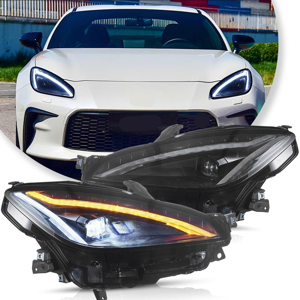 Headlights for Toyota GR86/Subaru BRZ 2022-24 LED Projector Sequential DRL Pair