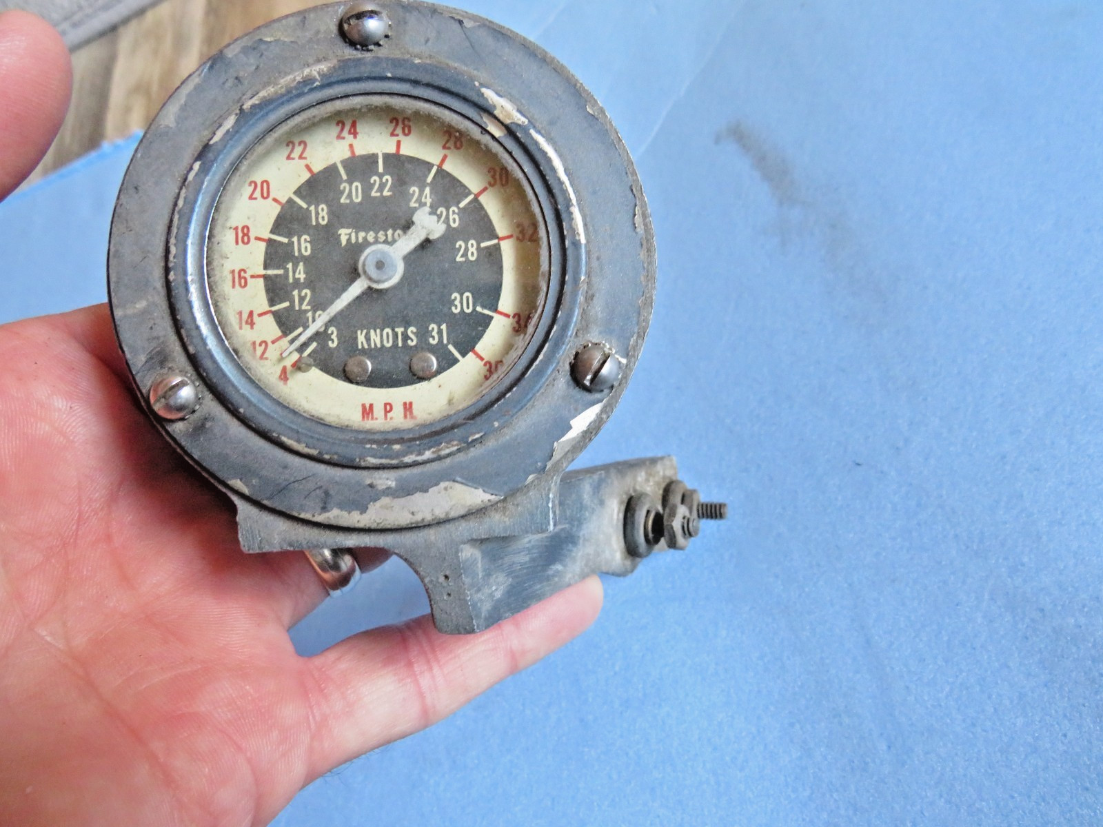 Vintage 1957 Firestone 133-7-1775  Boat Knots Gauge Meter Speedometer OM36