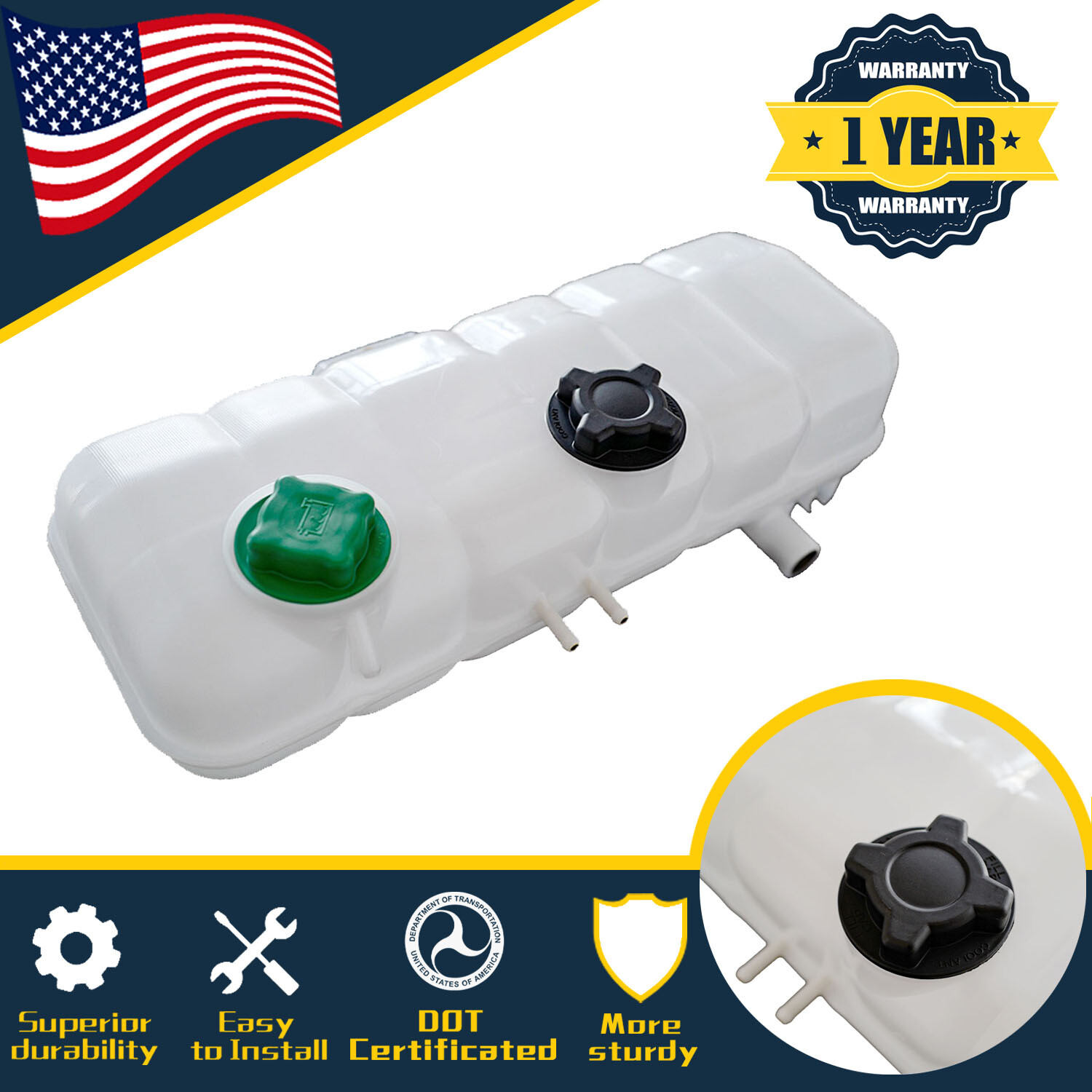 For 1998-2003 Volvo VN VNL Heavy Duty Coolant Recovery Reservoir Tank W/Sensor For 1998-2003 Volvo VN VNL Heavy Duty Coolant Recovery Reservoir Tank W/Sensor