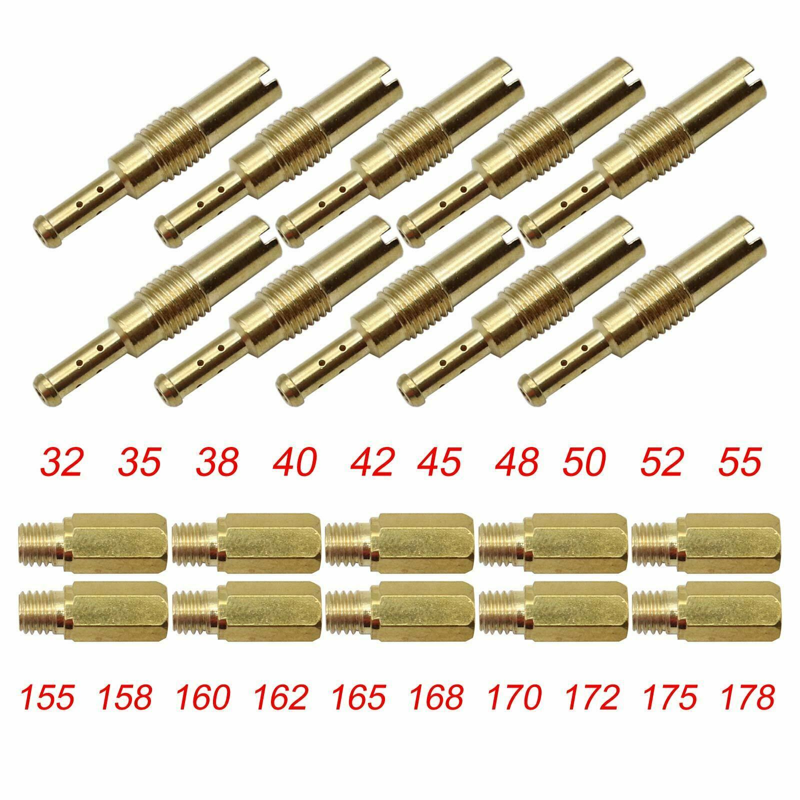 10Pcs For PWK Keihin OKO CVK PWM 10Pcs Carburetor Main Jet kit Slow Pilot Jet