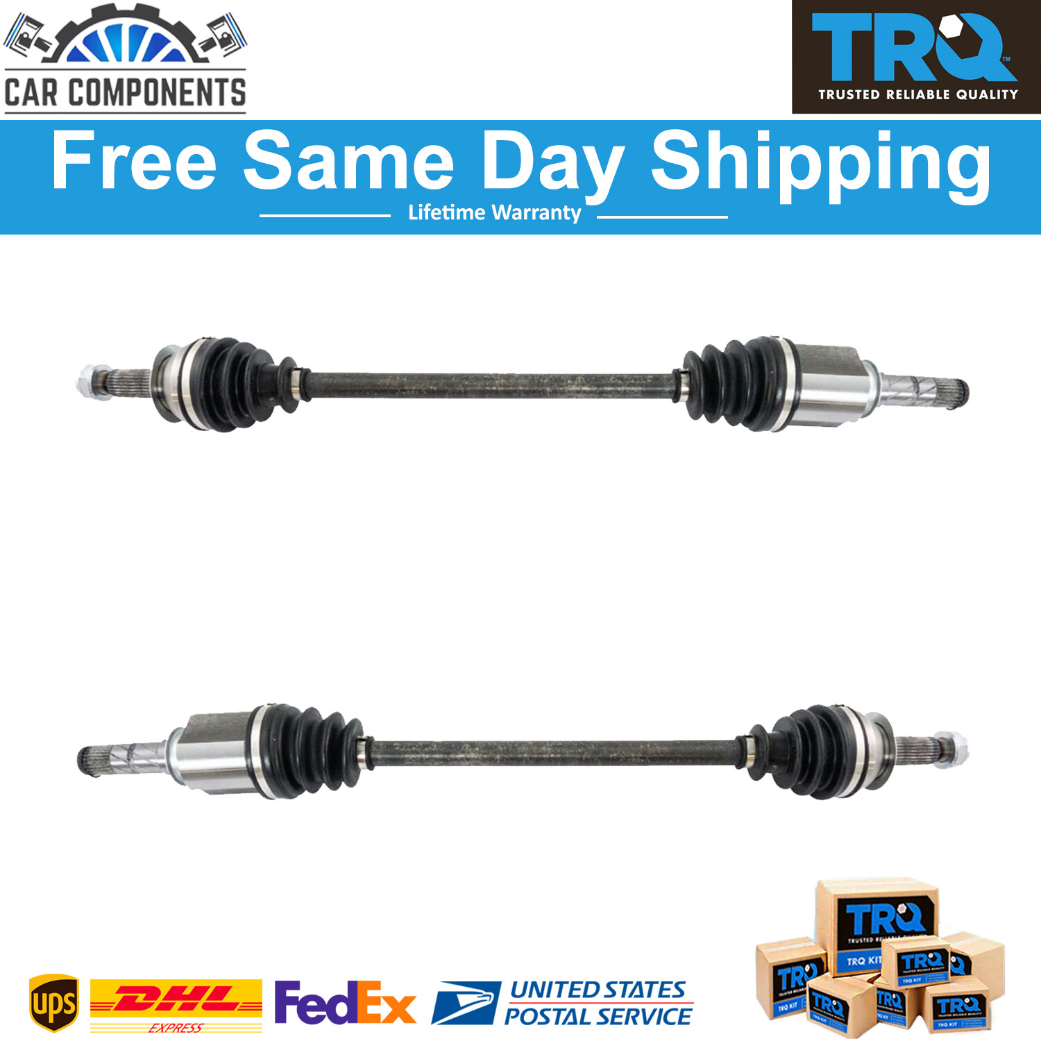 TRQ New Front CV Axle Shaft Assembly LH RH Set For 2009-2014 Subaru Forester XV TRQ New Front CV Axle Shaft Assembly LH RH Set For 2009-2014 Subaru Forester XV