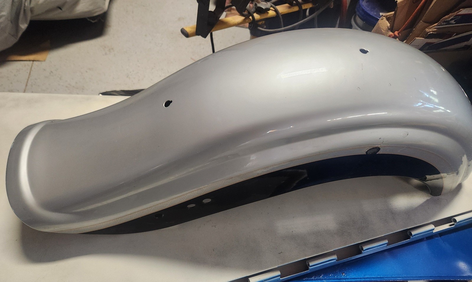 1999 - 2005 Harley FXDWG SILVER Rear Fender Dyna Wide Glide Best condition seen