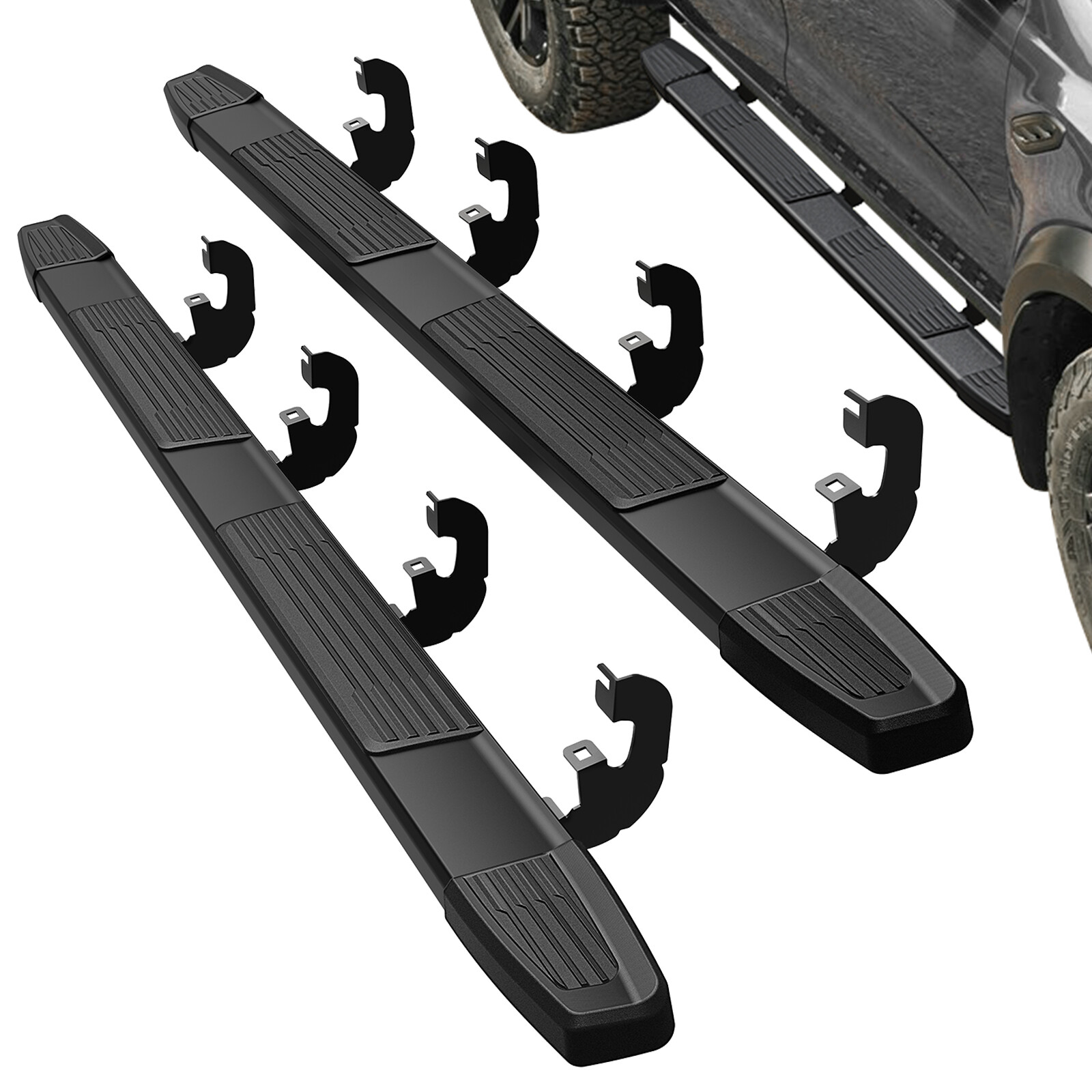 For 19-25 Silverado Sierra 1500 Crew Cab 6.2 Inch Running Boards Side Step Bar