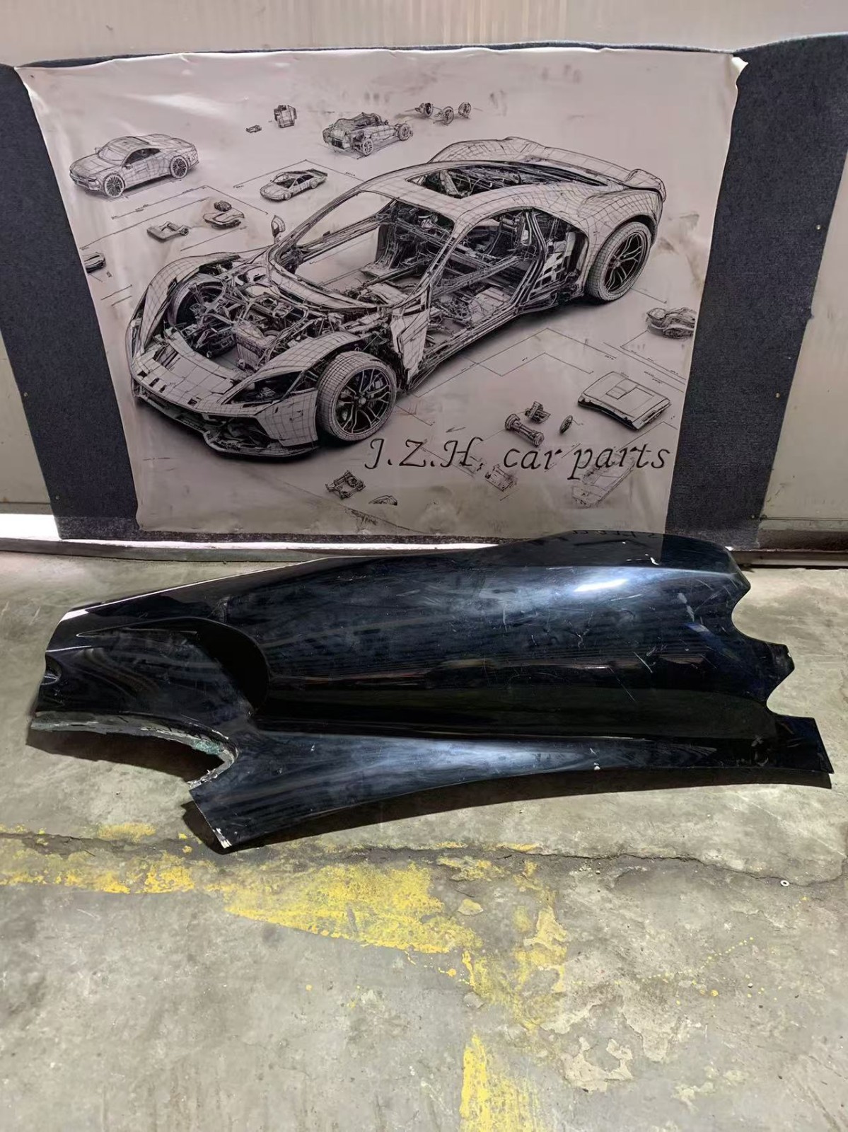 Used,For 06-10 FERRARI F430 Coupe Right rear fender OEM PN 67763511 68650211