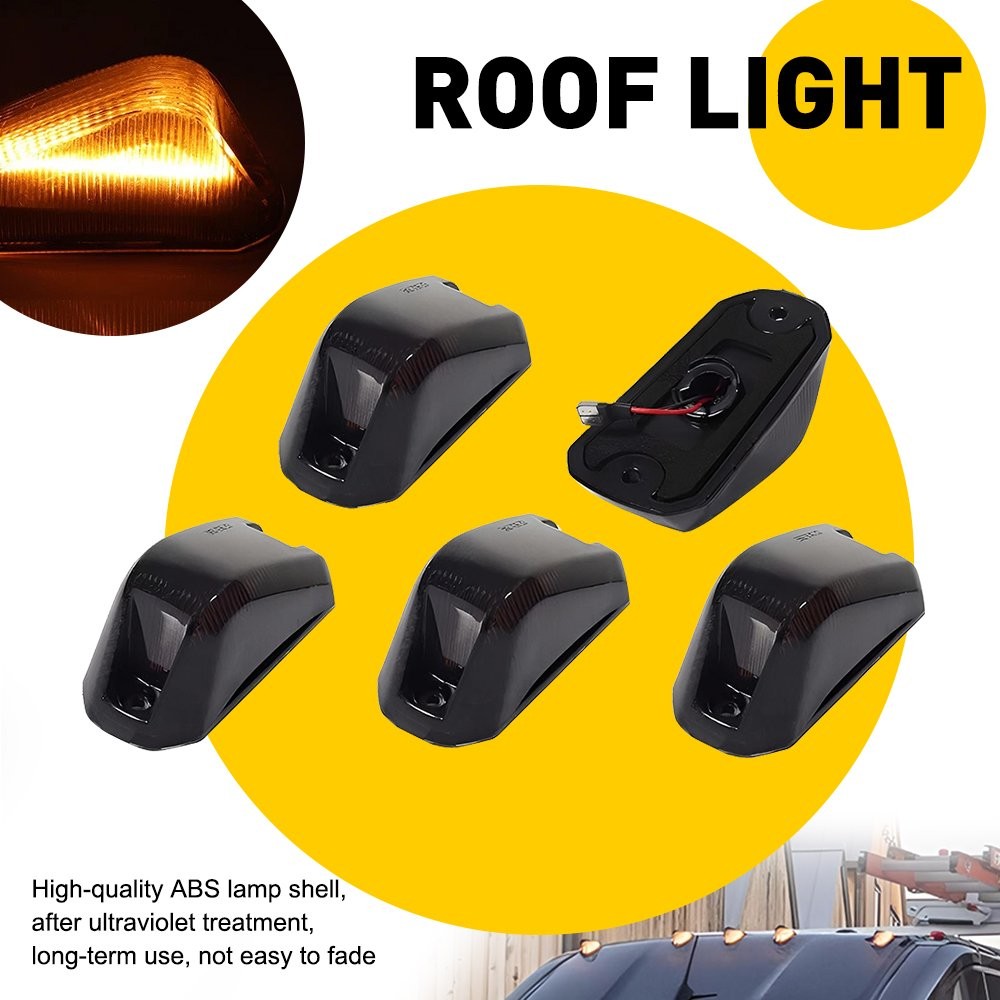 5x Smoked Cab Rooftop Marker Light LED 3000K for 2014-2023 RAM Dodge Promaster