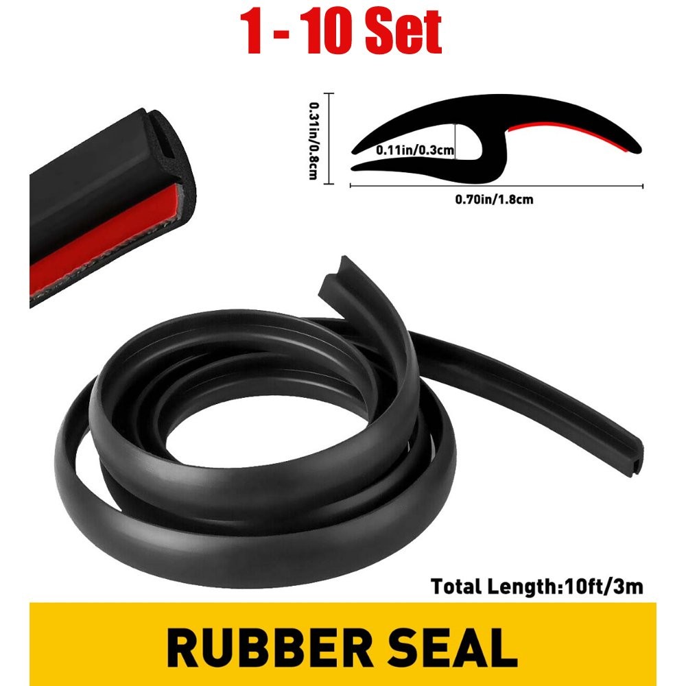 10ft Windshield Rubber Trim Molding Seal Universal Windscreen Window 1-10Set