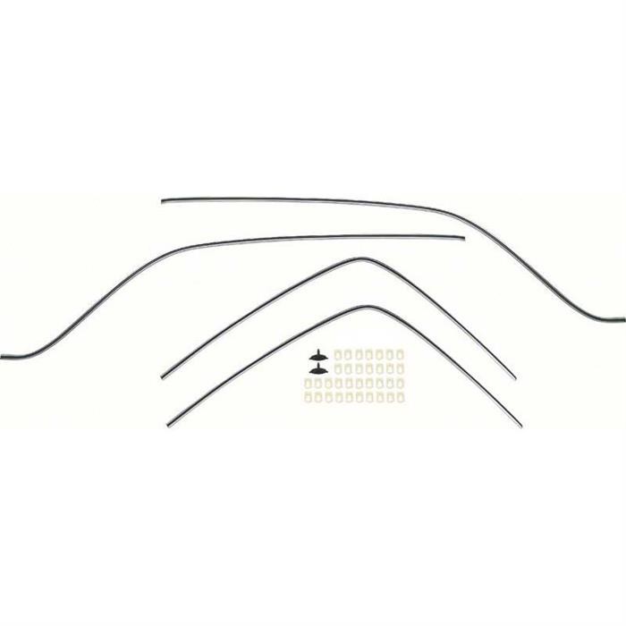 OER K653 69 Camaro Vinyl Top Molding Set, 4 Piece Set w/Hardware