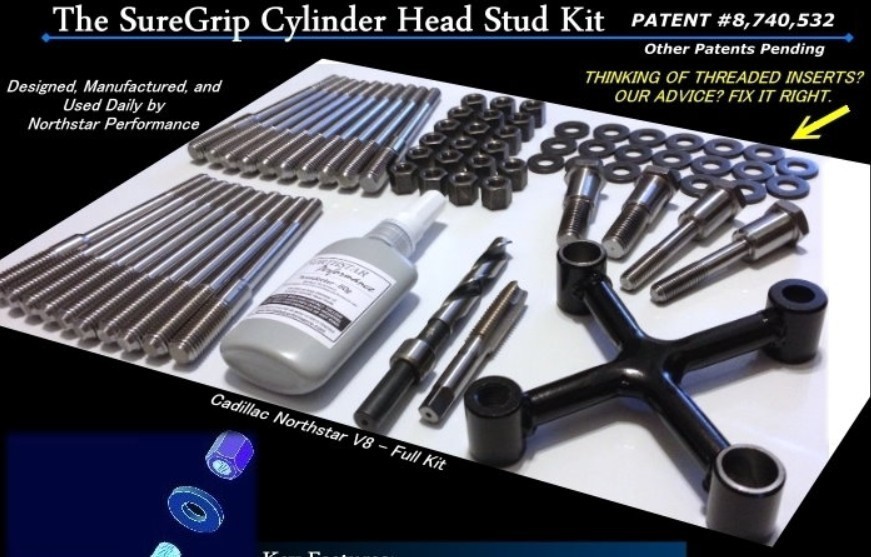 Suregrip Cylinder Head Stud Kit for 1993-1999 Cadillac Northstar V8 - PATENTED