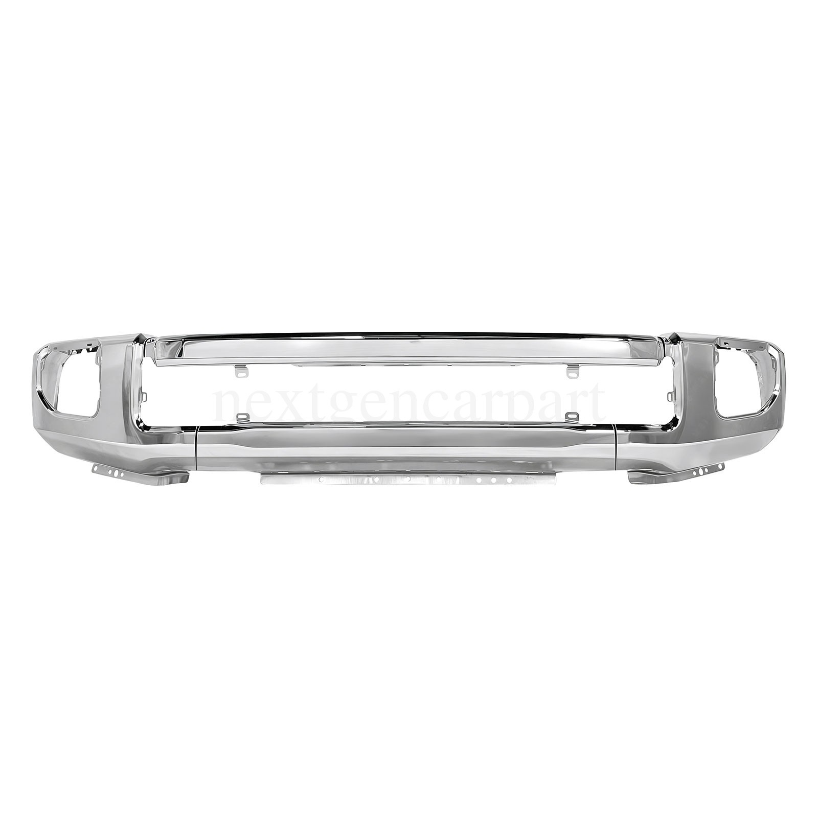Chrome Front Bumper Steel With Fog Light Holes For 2020 2021 2022 Ford F250 F350 Chrome Front Bumper Steel With Fog Light Holes For 2020 2021 2022 Ford F250 F350