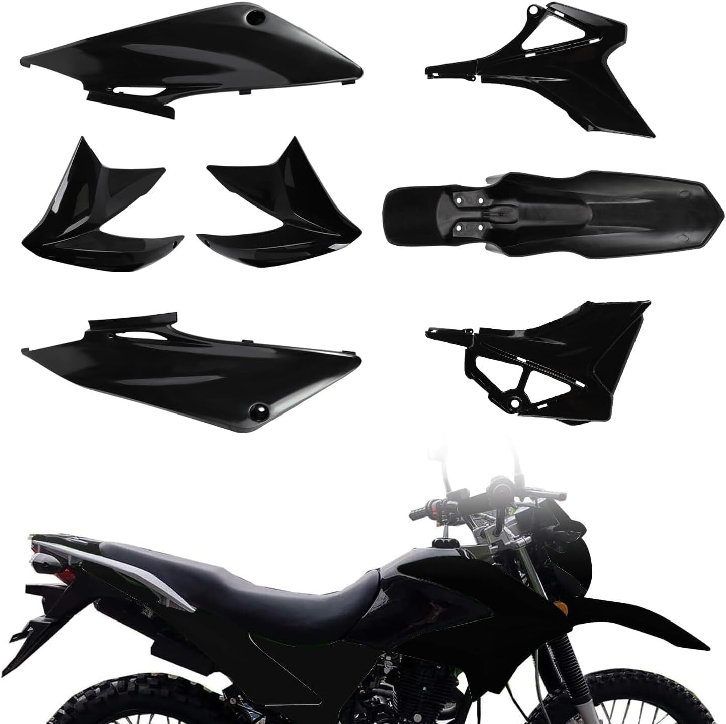 Plastics Kit for Hawk 250,Fairing Body Work Fender Sets for Hawk250 Dirt Bike Plastics Kit for Hawk 250,Fairing Body Work Fender Sets for Hawk250 Dirt Bike