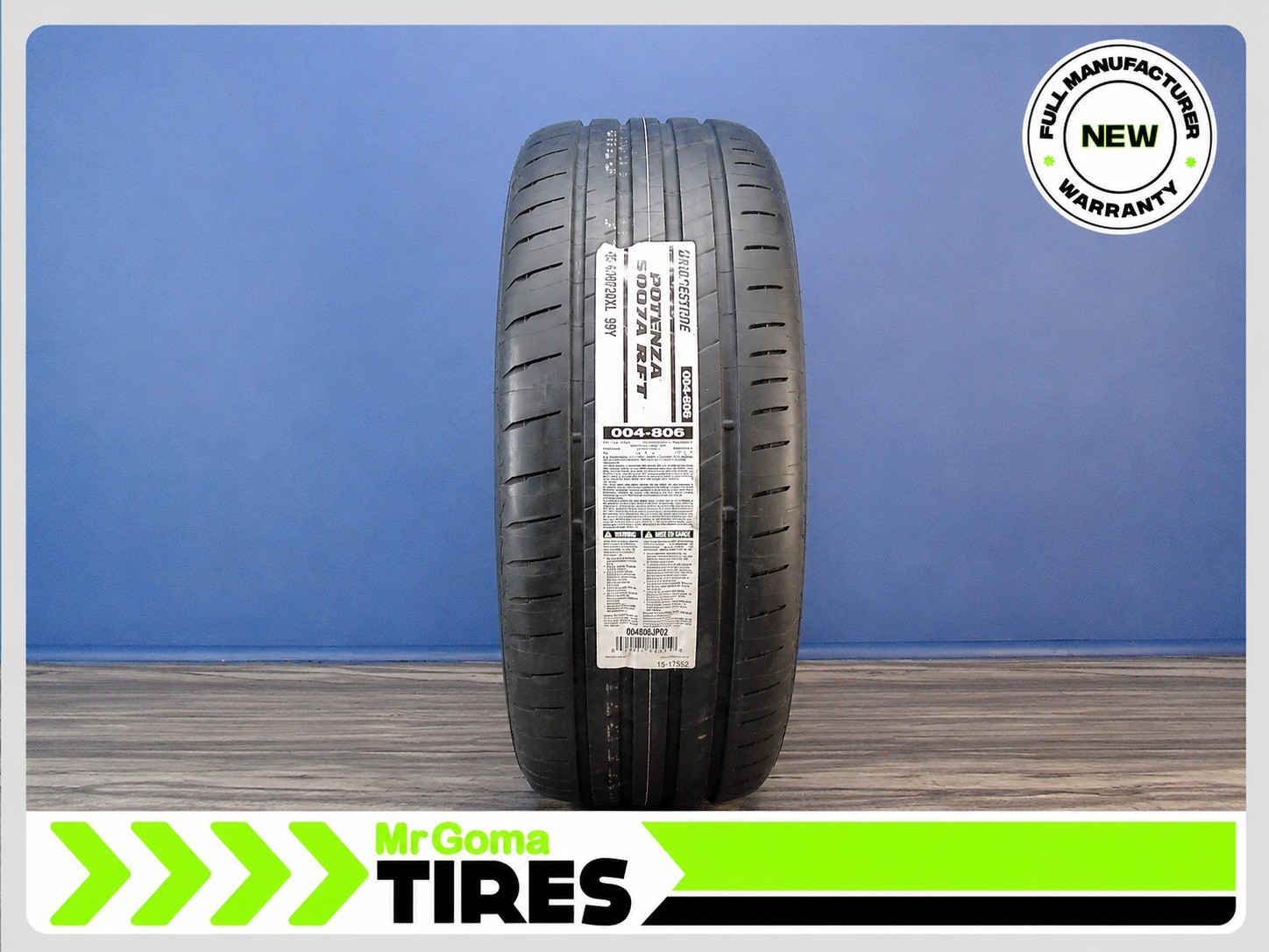 1 BRAND NEW 245/40RF20 BRIDGESTONE POTENZA S007A RFT XL BMW TIRE 99Y 2454020