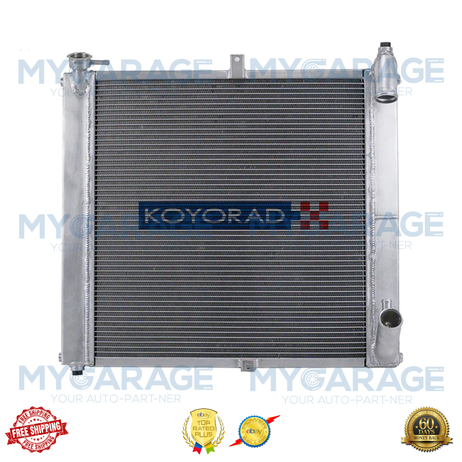 Koyo Racing N-Flo Aluminum Radiator Fits 1989-1992 Mazda RX-7 FC M/T 1.3L