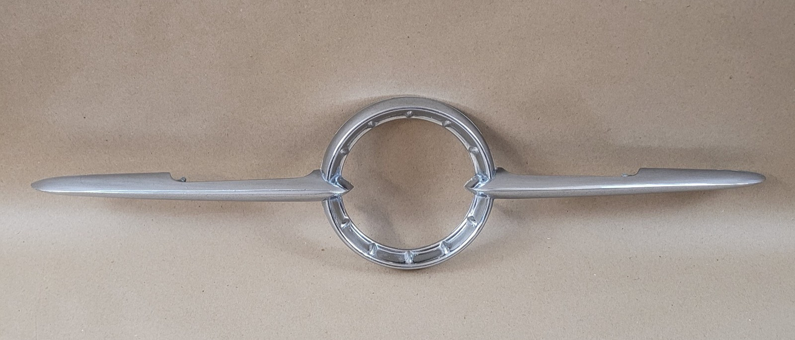 Rare GM OEM 1955 Oldsmobile 98 Rear Trunk Emblem Badge Ornament Chrome