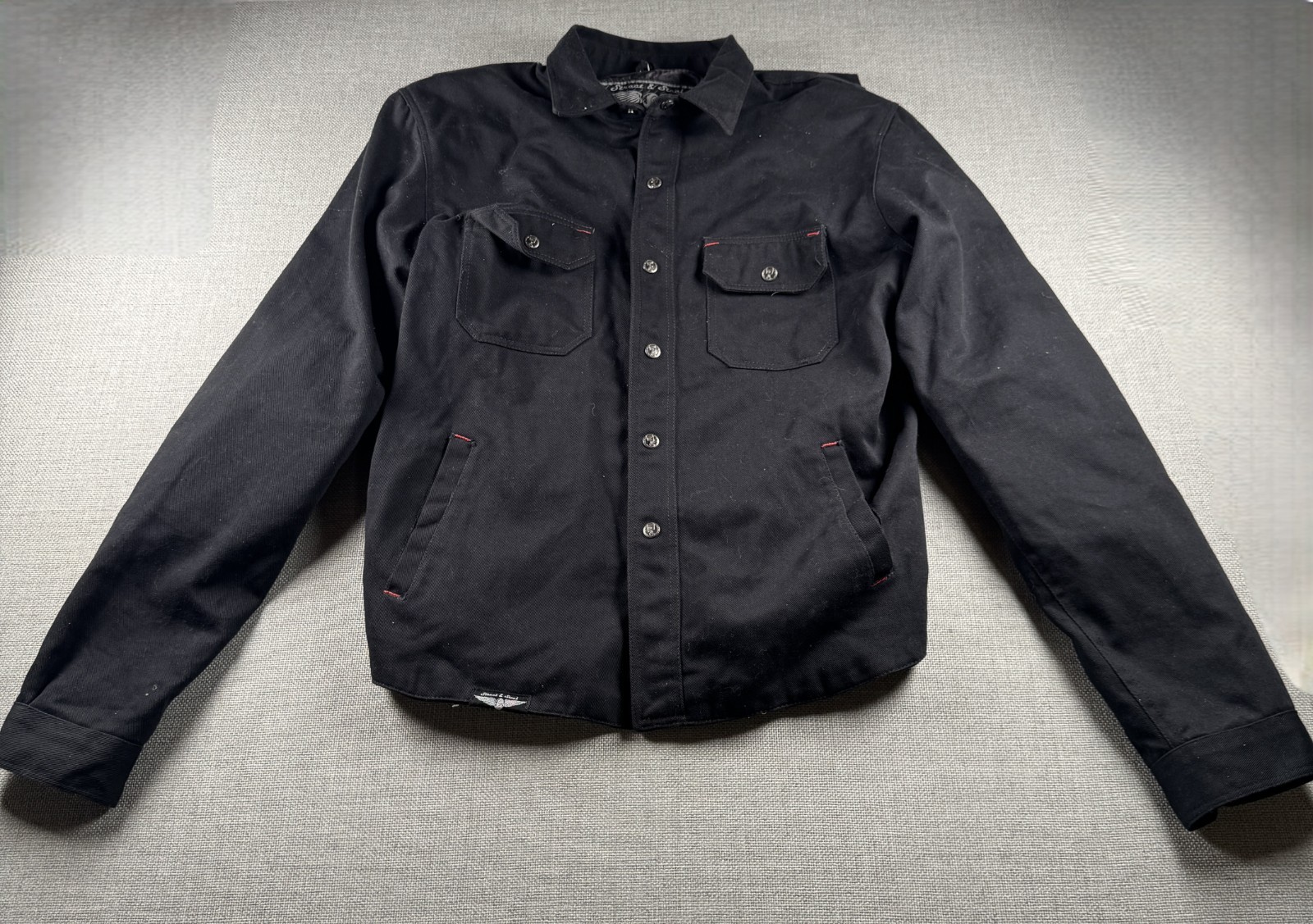 Street & Steel Vault Armor Systems Men\'s Black Riding Shirt Jacket Size Large