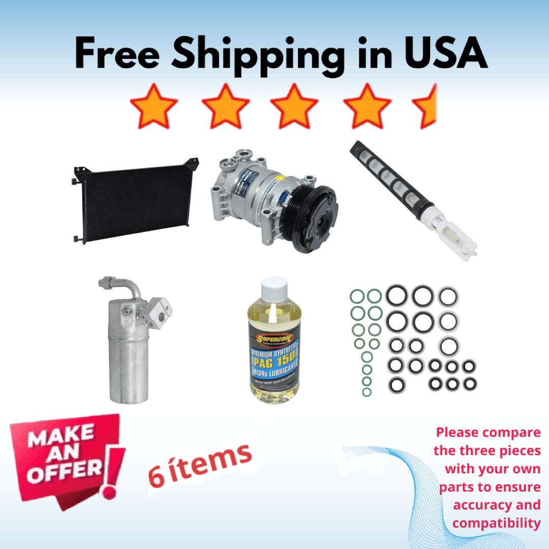 Compressor, Condenser & Driers A/C Fit GMC Sierra 2500 HD 2002