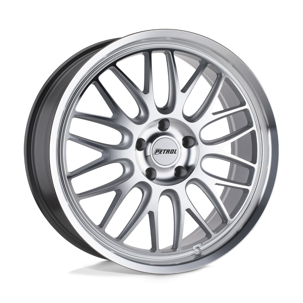 16x7 Petrol P4C SILVER W/ MACHINED FACE & LIP Wheel 4x100 (40mm)
