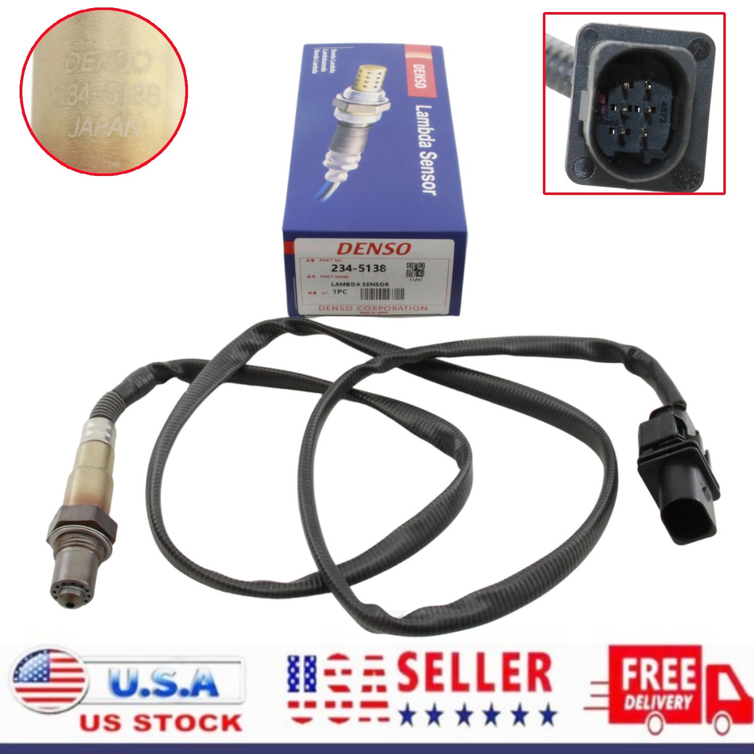 234-5138 Denso Upstream Oxygen O2 Sensor For BMW 128i 328i 335i 550i Z4 X5