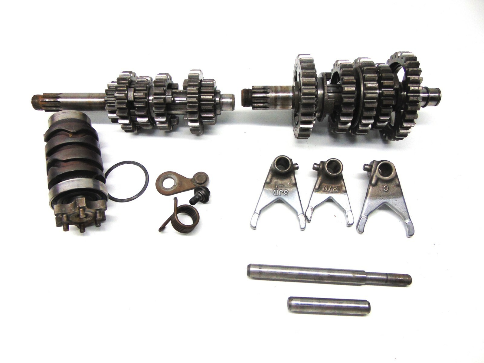 1989 89-90 Yamaha YZ125 YZ 125 Transmission Main Counter Shafts Forks