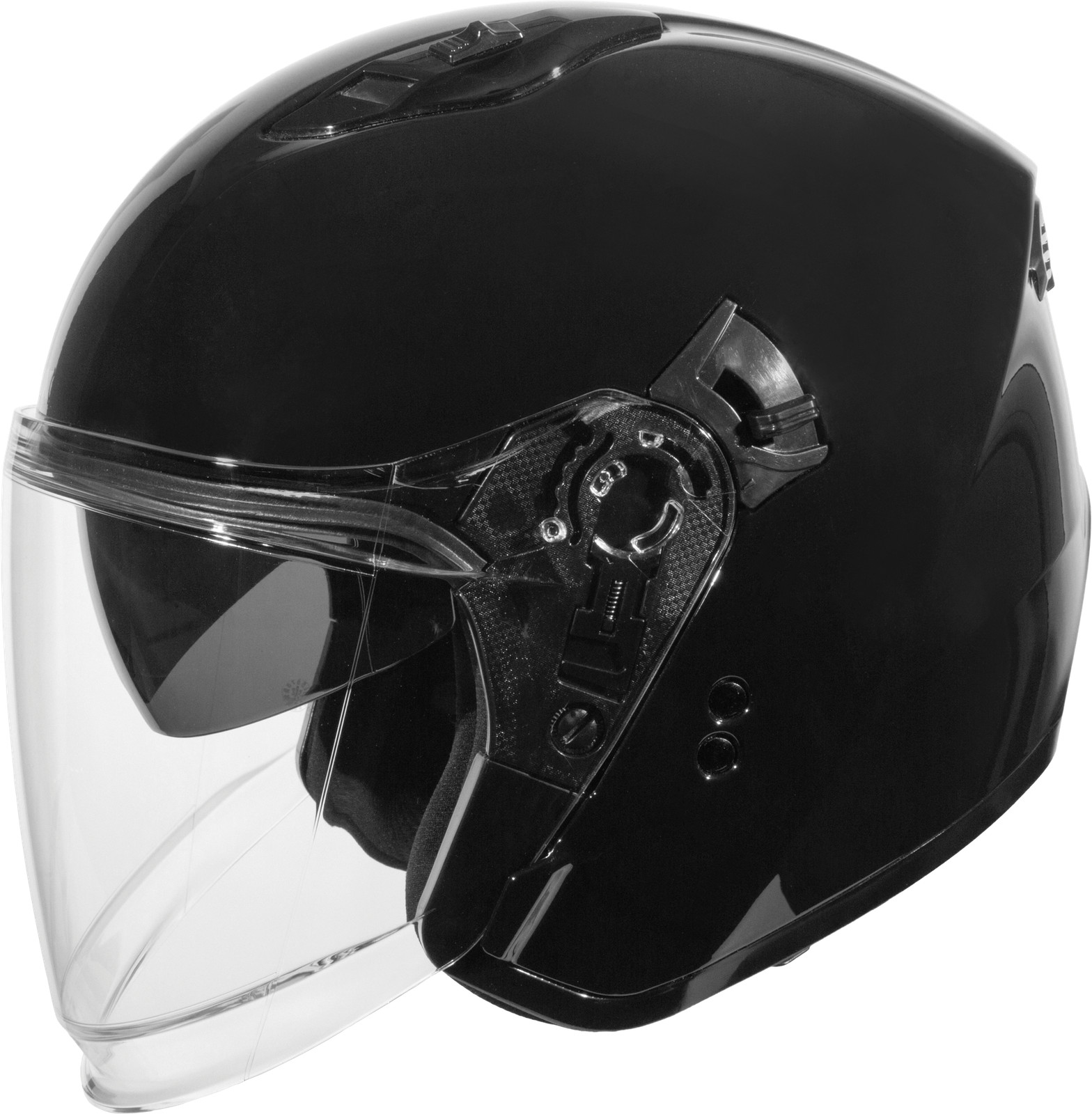 Gmax OF-87 Open Face Helmet Black Large Dual Density SpaSoft O1287026