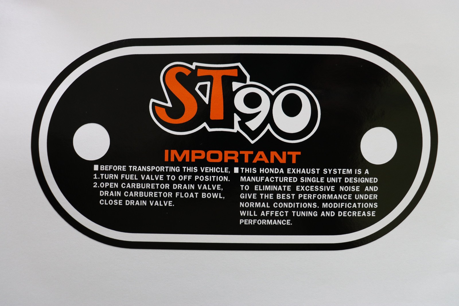 1975 Honda ST90 K2 Air Cleaner Decal 1975 Honda ST90 K2 Air Cleaner Decal