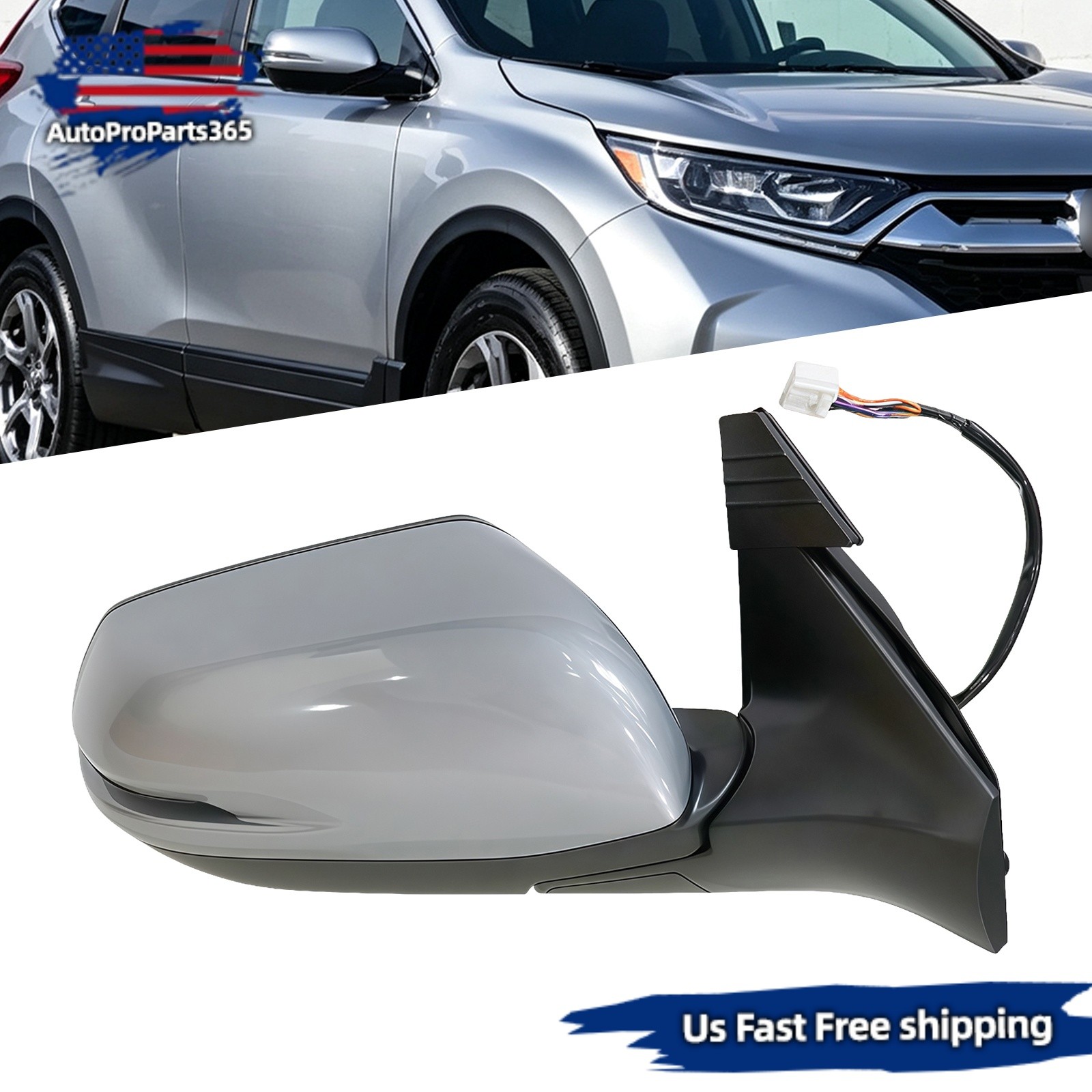 NEW SILVER 2017-22 Mirror fits a Honda CR-V EX/EX-L/TOURING Passenger Right