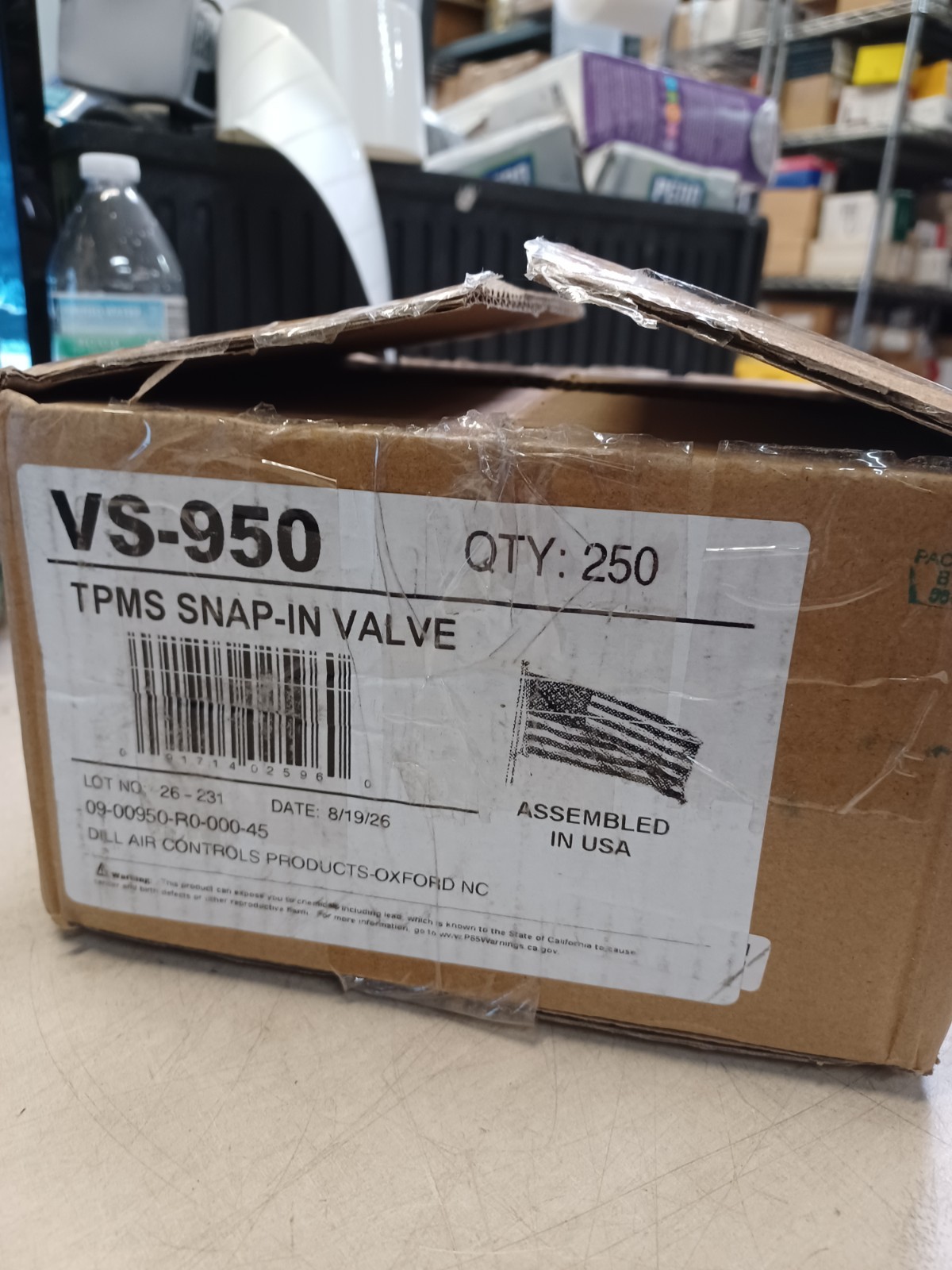 250 Pack of Dill VS-950 TPMS Snap In Valves w/ T10 Screw Max Pressure 80PSI