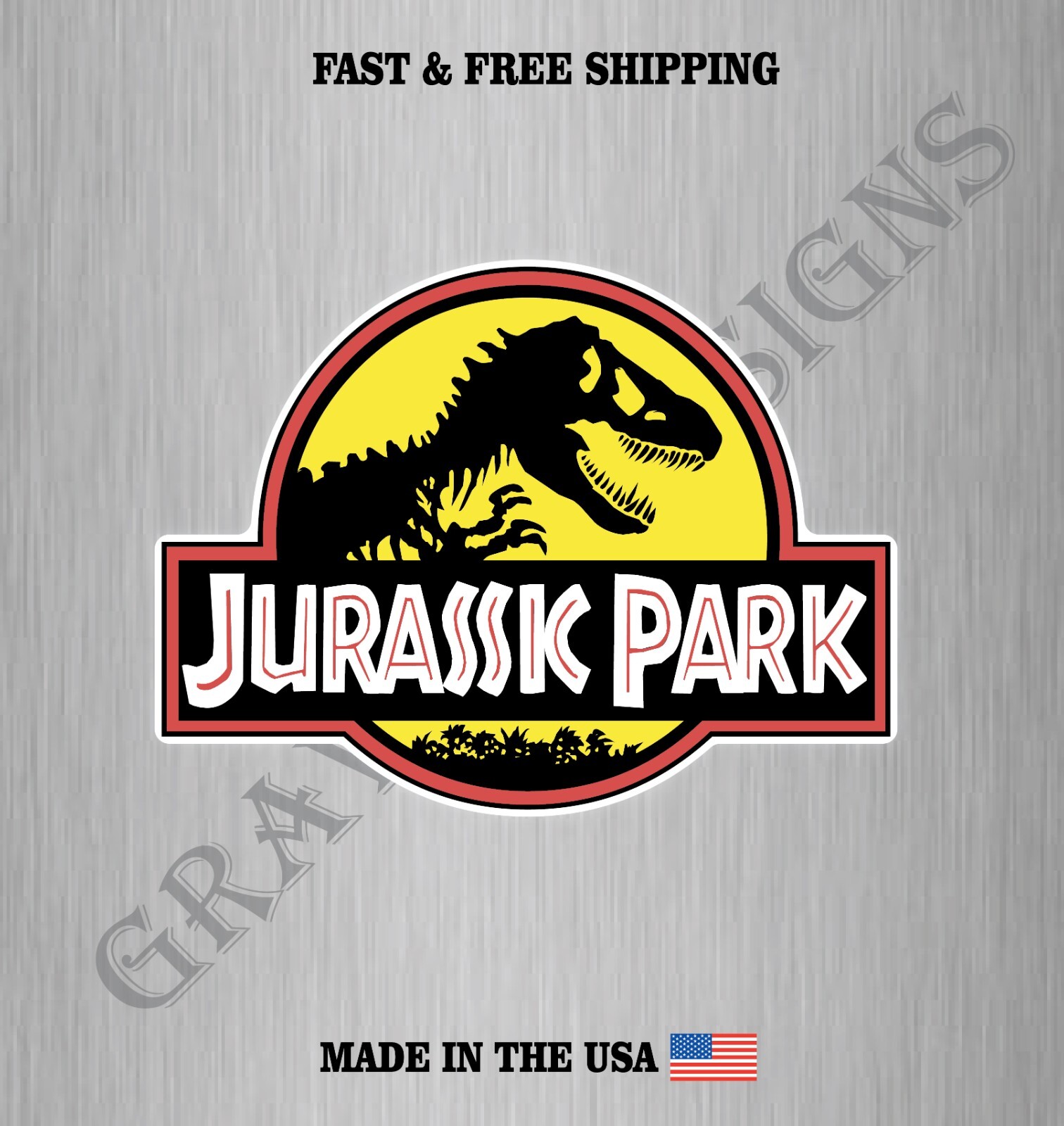 Jurassic Park Logo Vinyl Sticker Decal Window Car Bumper Wall Water Resistant
