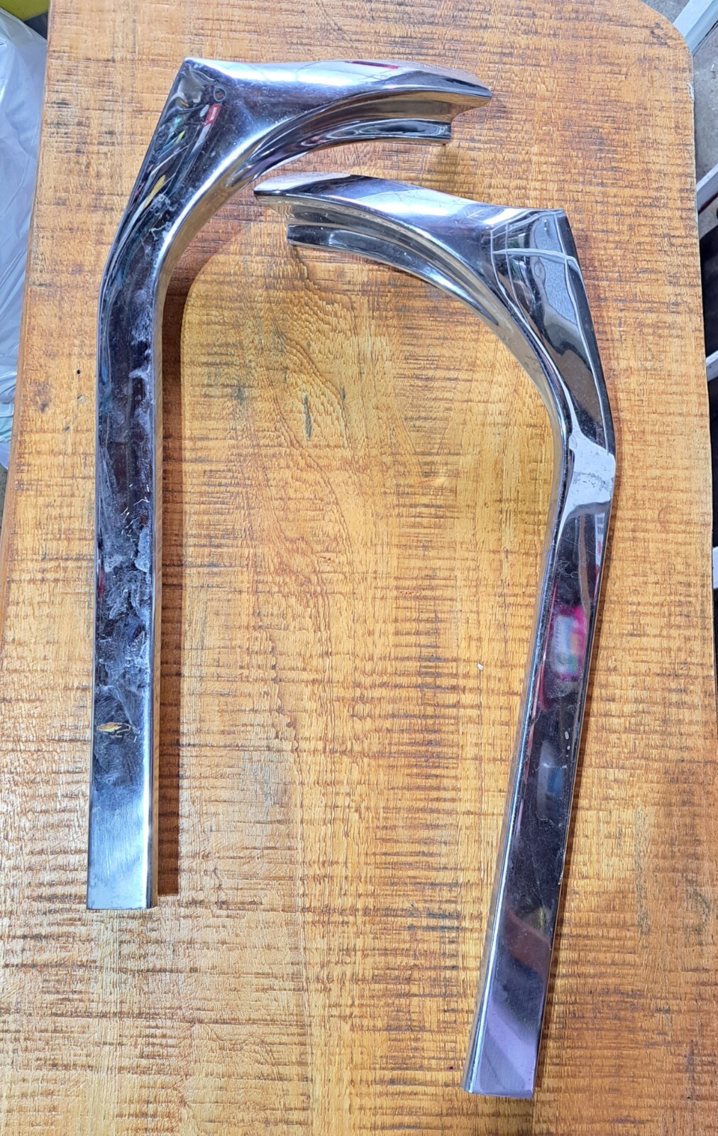 1959 Chrysler New Yorker Windshield A Pillar Trim Chrome Left Right Outer Hemi 