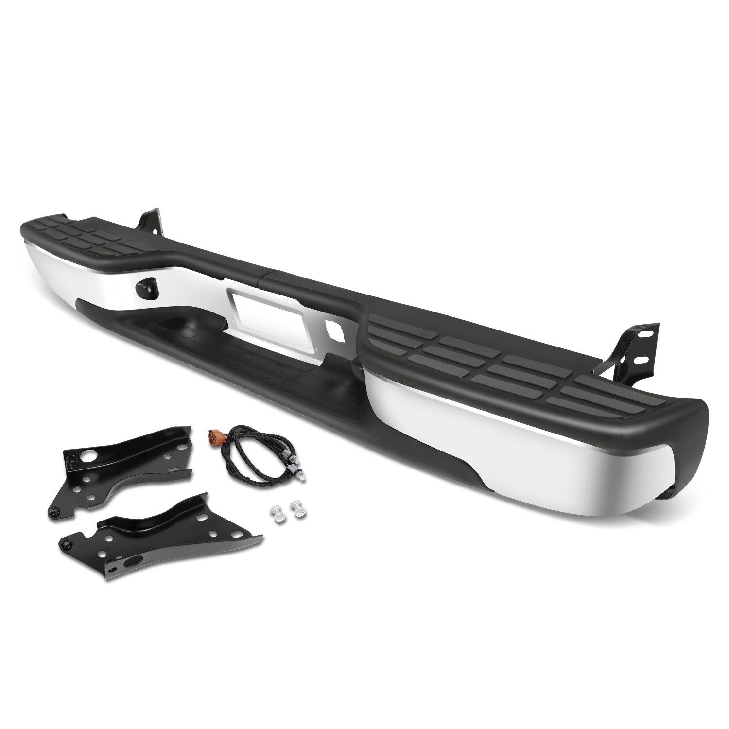 Fit 99-07 Chevy Silverado GMC Sierra 1500 2500 Steel Rear Step Bumper Chrome
