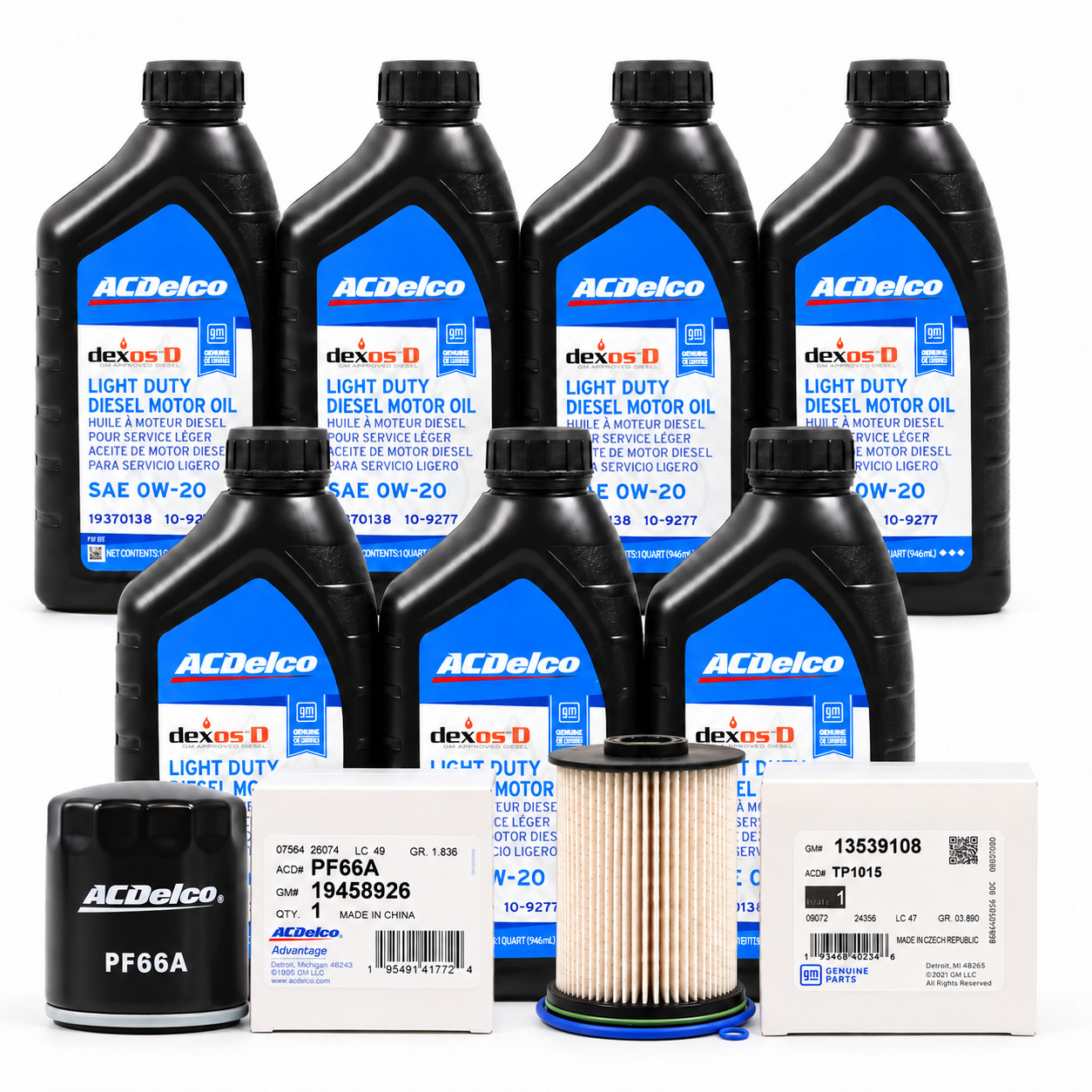 ACDelco OEM Oil Change & Fuel Filter Service Kit 2020-2026 3.0L LM2 LZ0 Duramax